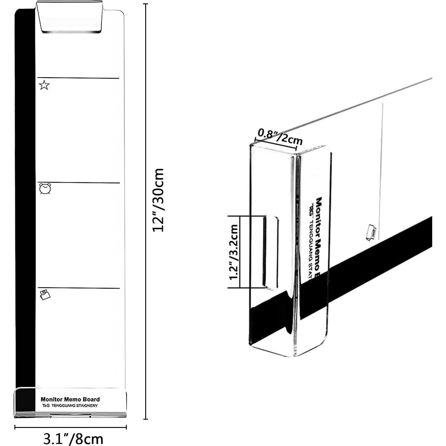 Tableros de Memo Acrílico OSPNIEEK para Monitor - Juego de 2
