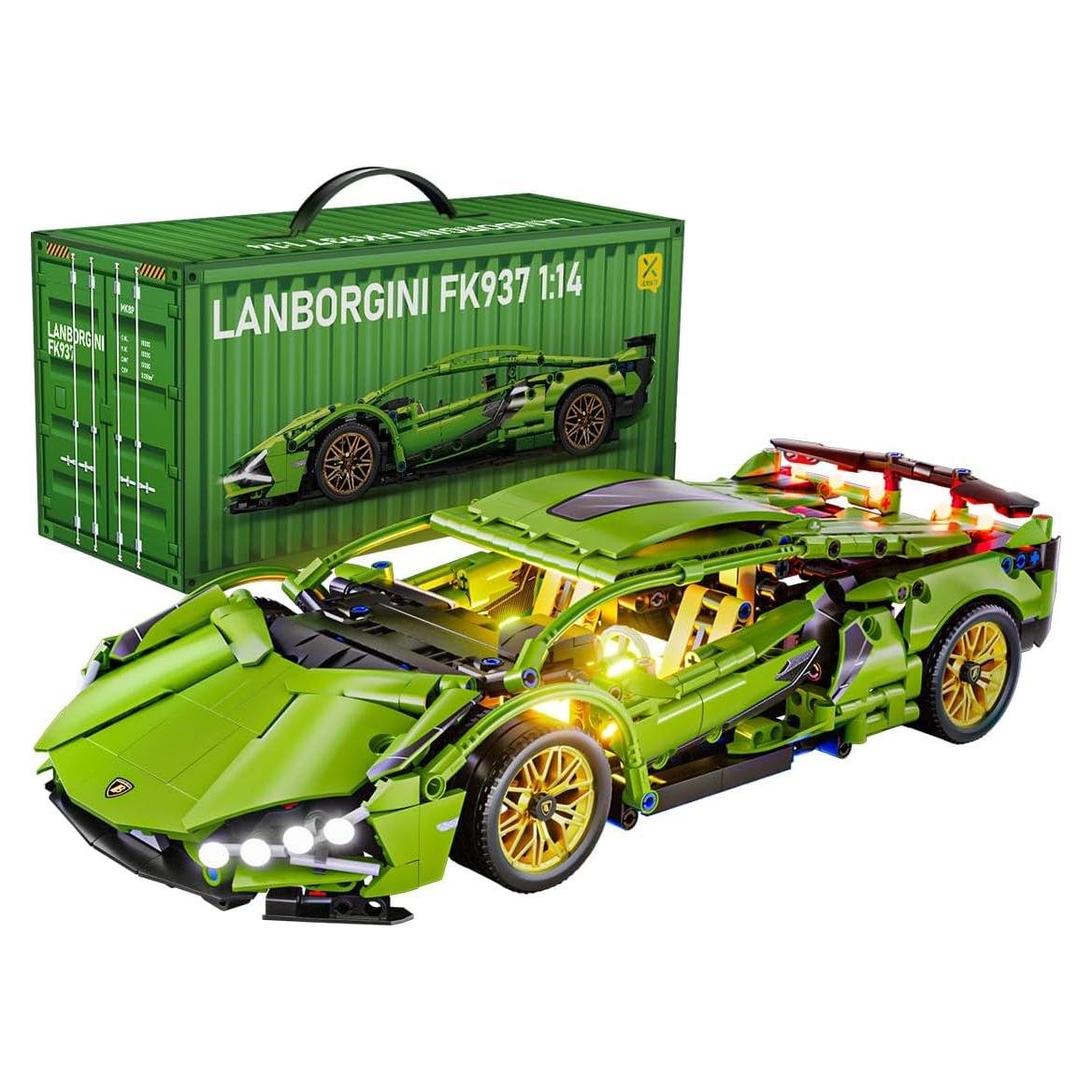Conjunto de Bloques Chodia Supercoche 1:14 Verde con LED