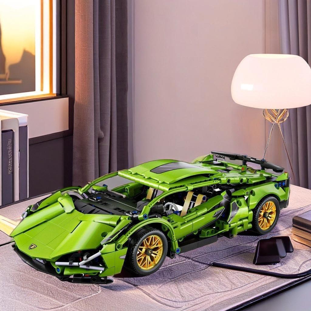 Conjunto de Bloques Chodia Supercoche 1:14 Verde con LED