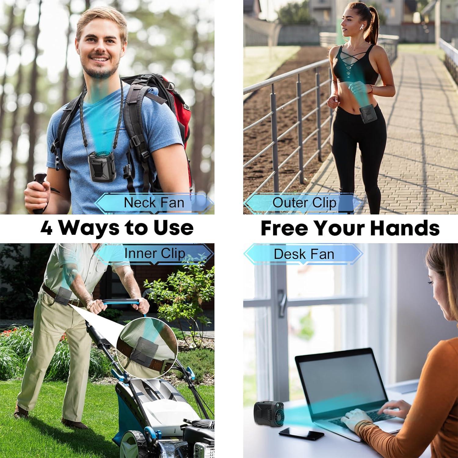 Ventilador Portátil Recargable Yamokizy FS-09 4 Velocidades