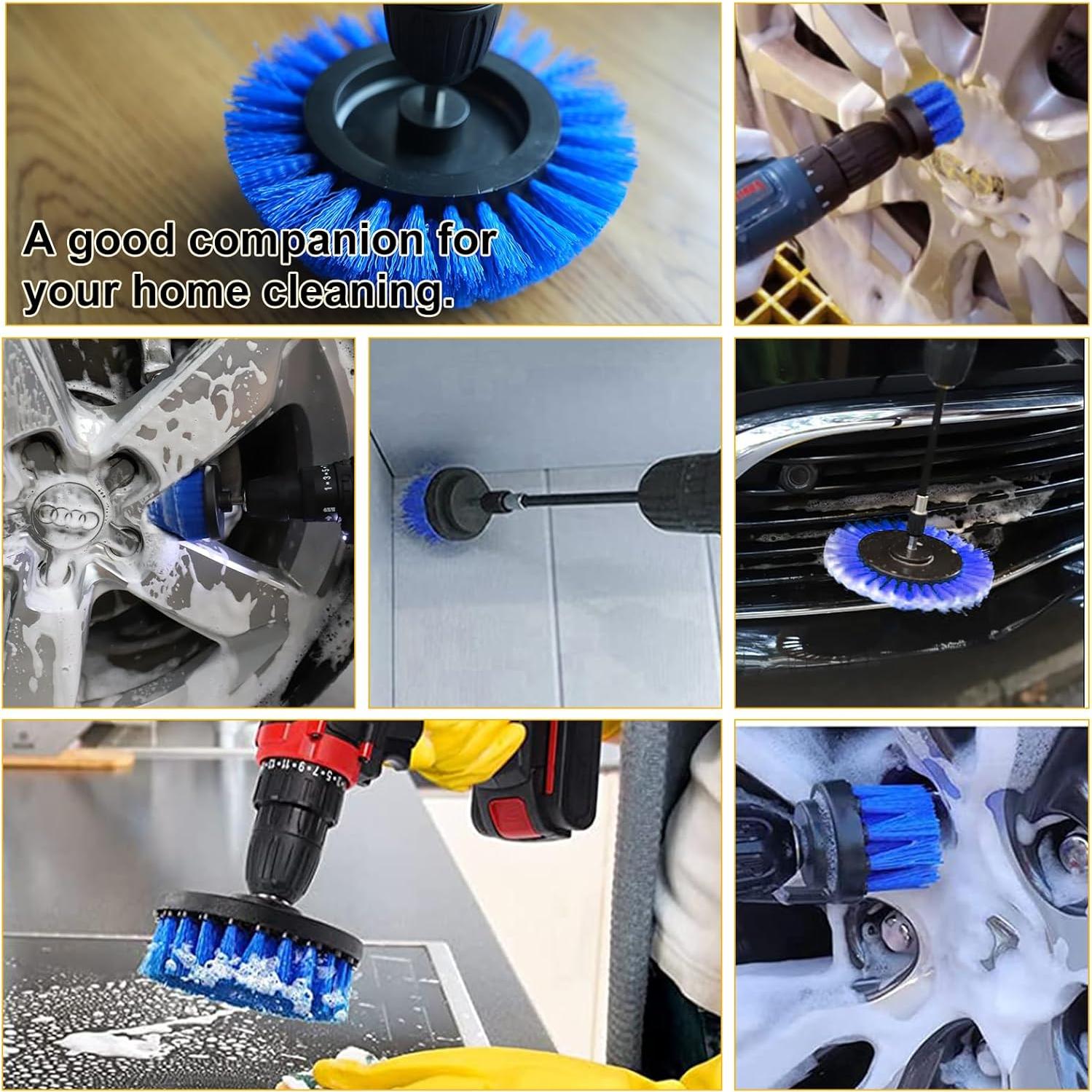 Juego de 10 Accesorios de Limpieza para Taladro ETOUPA Azul