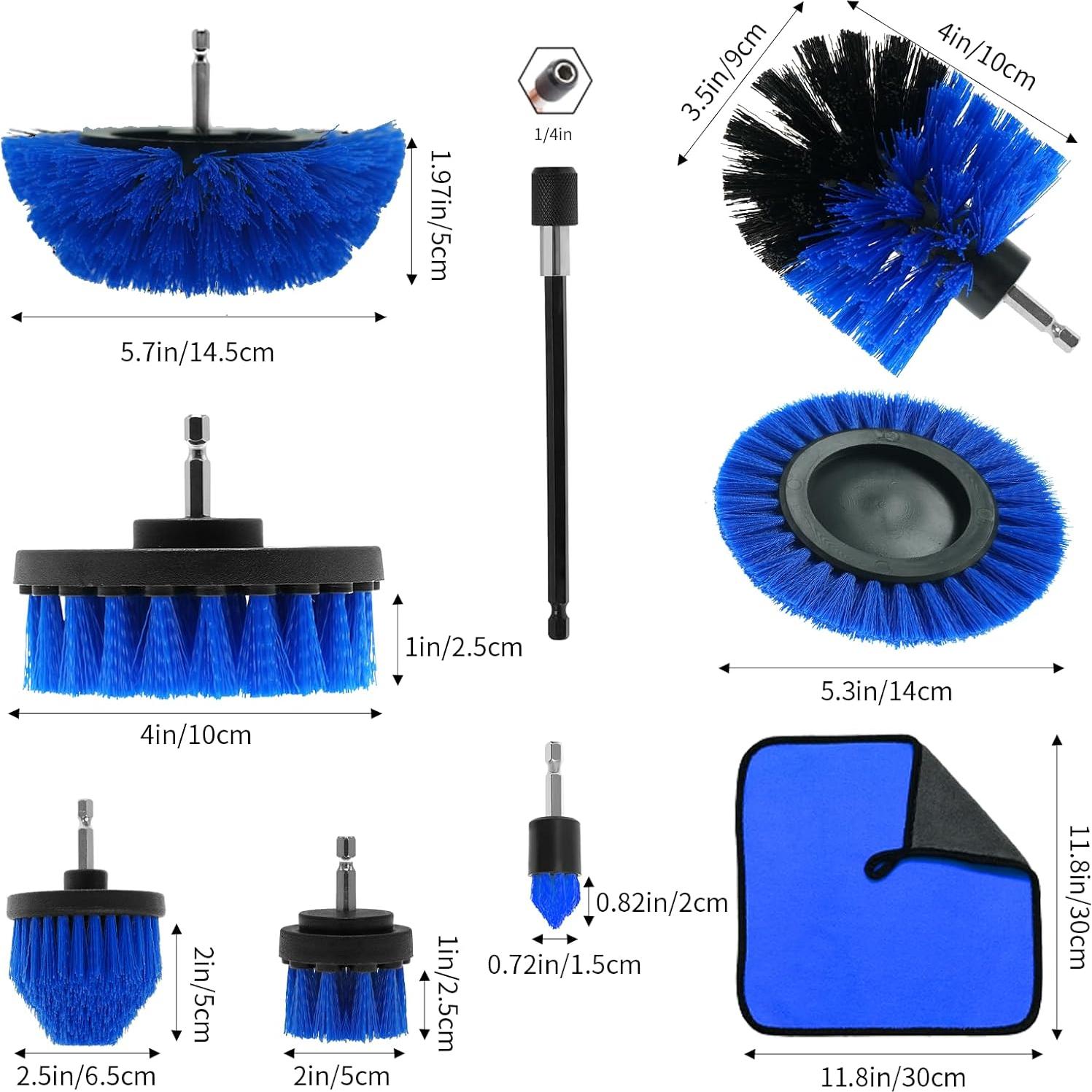 Juego de 10 Accesorios de Limpieza para Taladro ETOUPA Azul