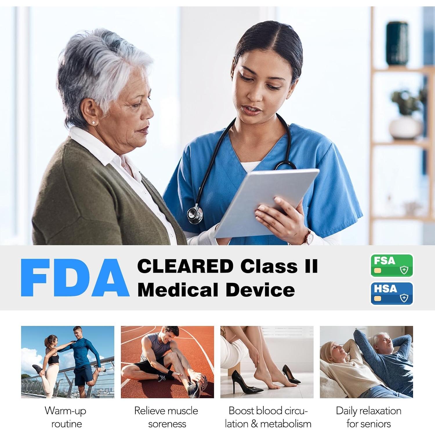 Masajeador de Compresión de Piernas KNQZE con 6 Modos y 3 Temporizadores