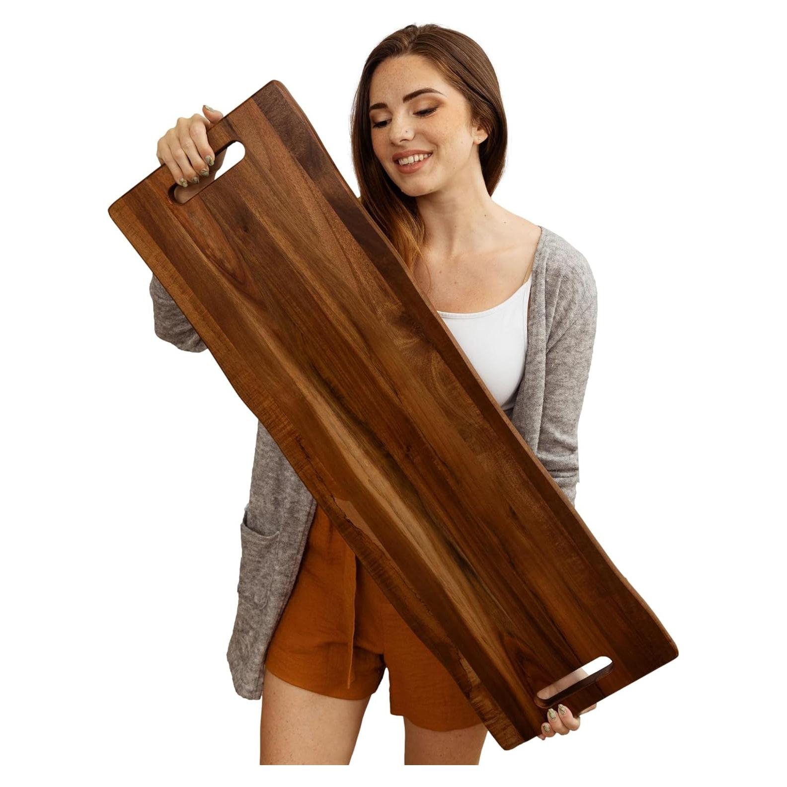 Tabla de Servir Rectangular de Acacia 91x30 cm Home Beets