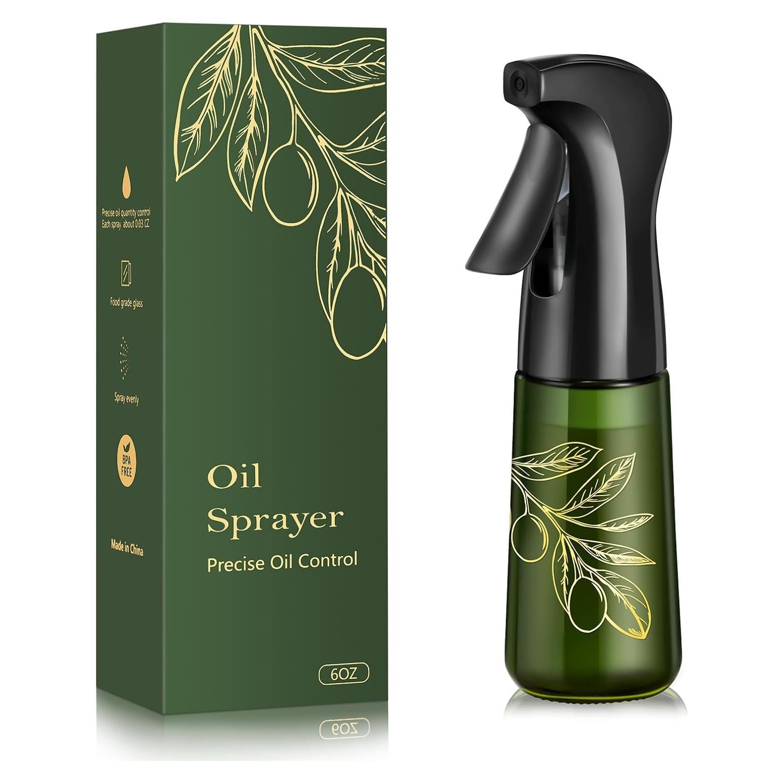 Spray de Aceite de Oliva Bieencooha 177.4 ml Botella Vidrio Negro