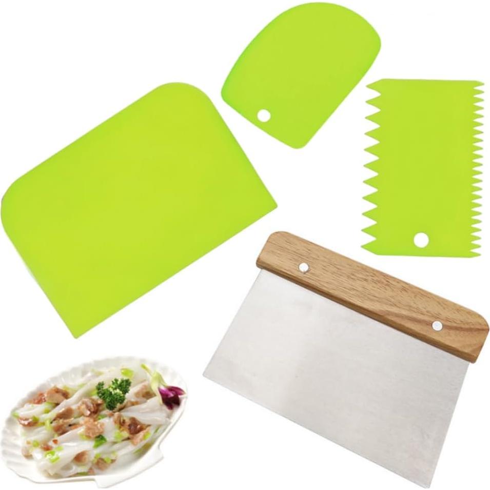 4 Raspadores de Banco MocareHealth para Hornear - Marrón