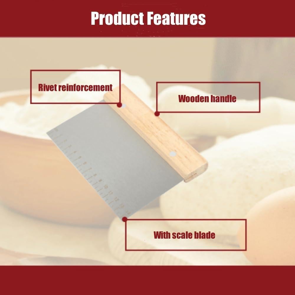 4 Raspadores de Banco MocareHealth para Hornear - Marrón