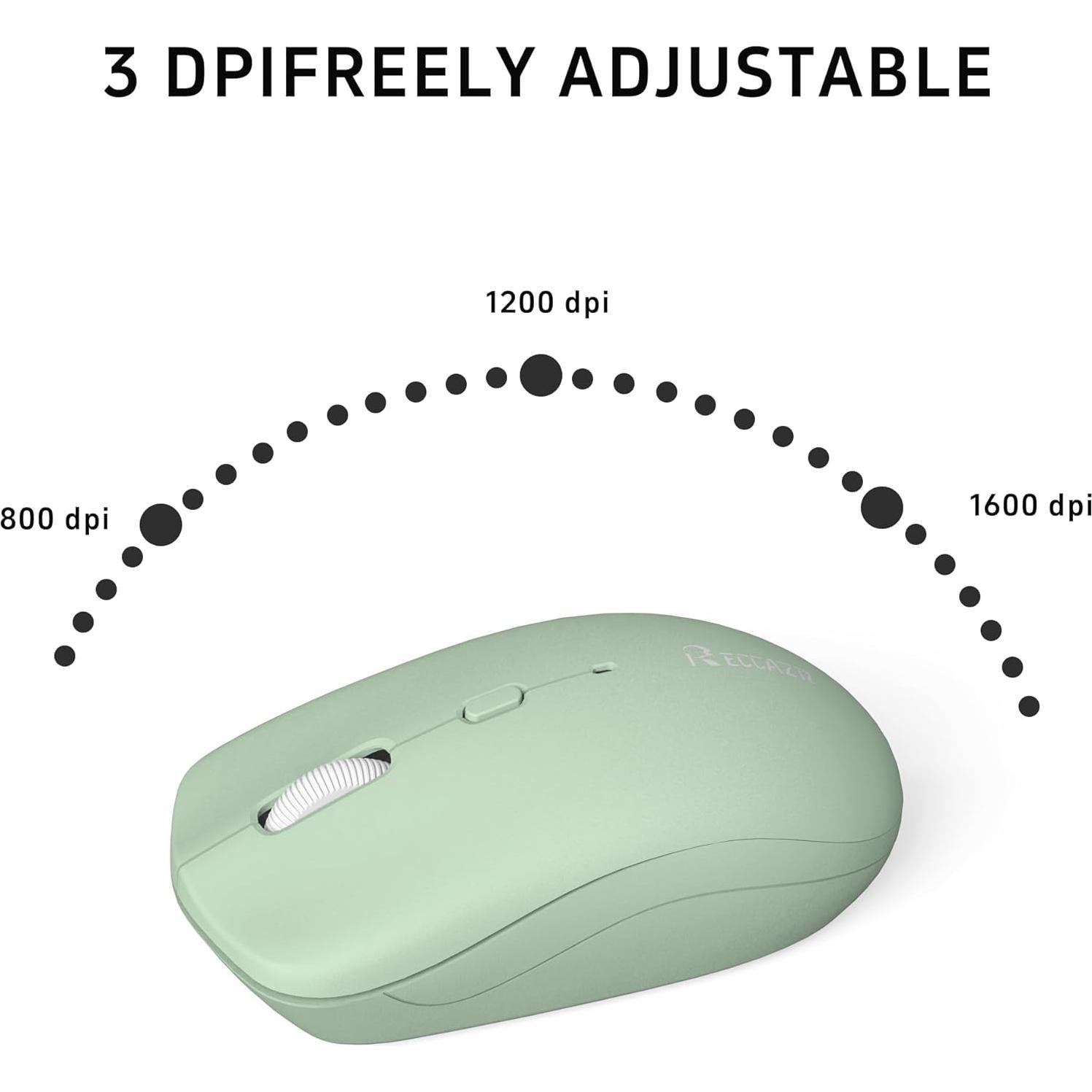 Combo Teclado y Ratón Inalámbricos RECCAZR Verde Aguacate