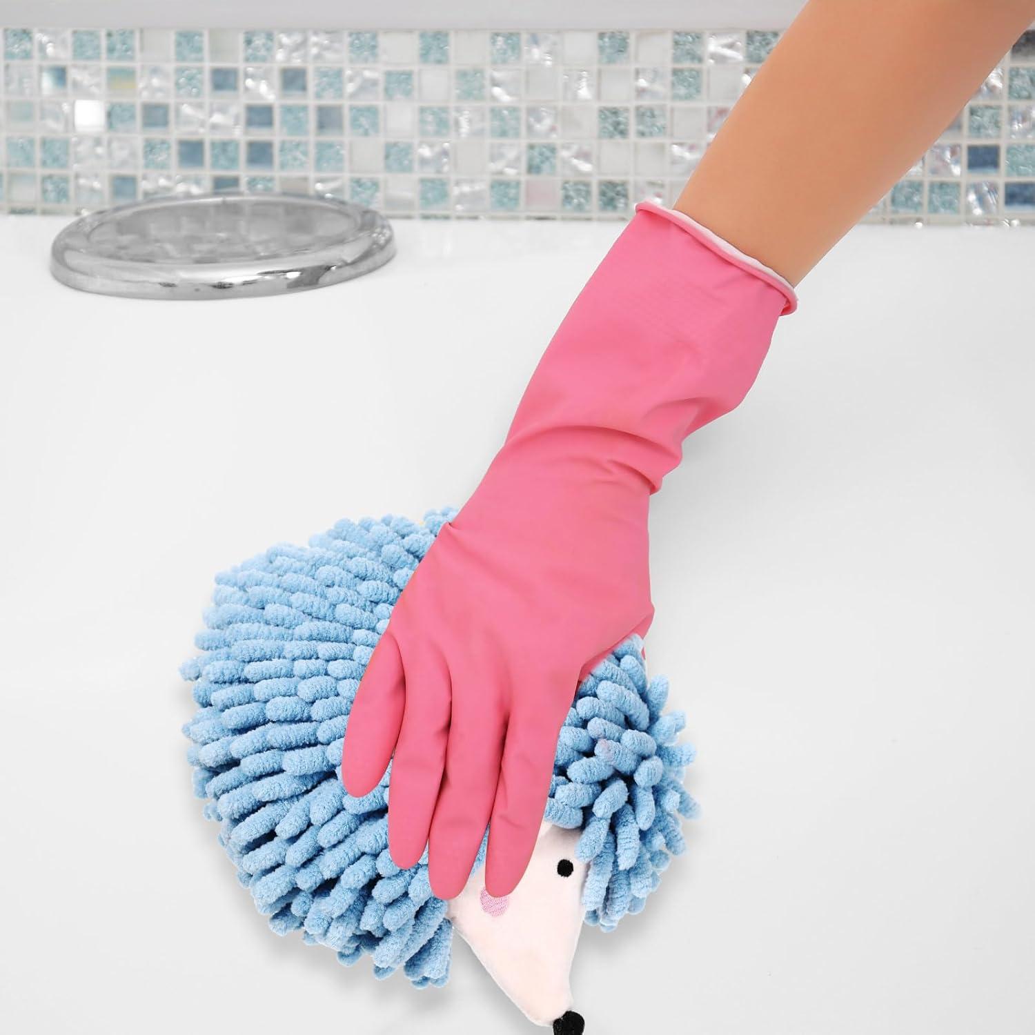 Paquete de 6 Toallas de Mano Chenille Estilo Erizo HunnmingRe