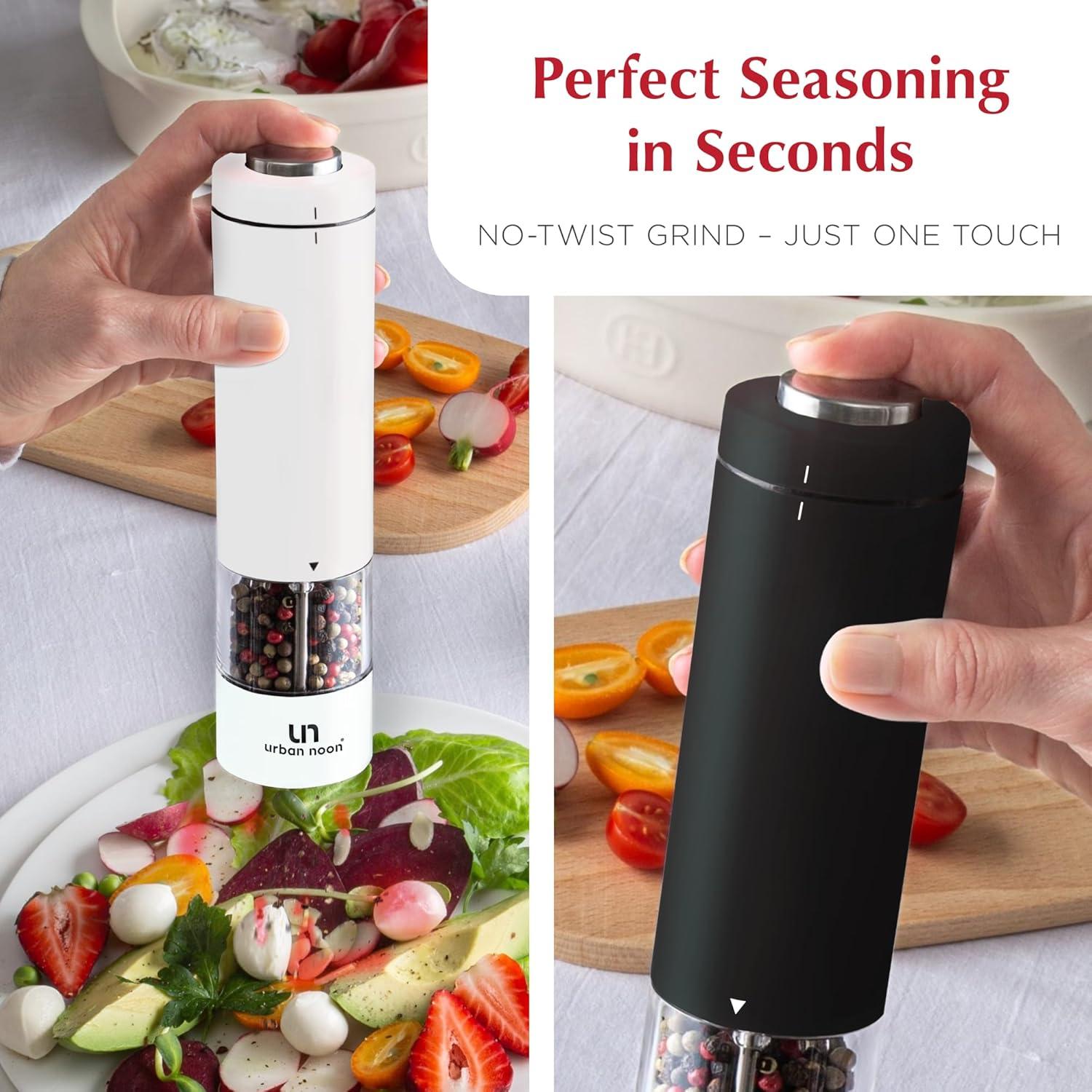 Juego de Molinillos Eléctricos Urban Noon - Acero Inoxidable