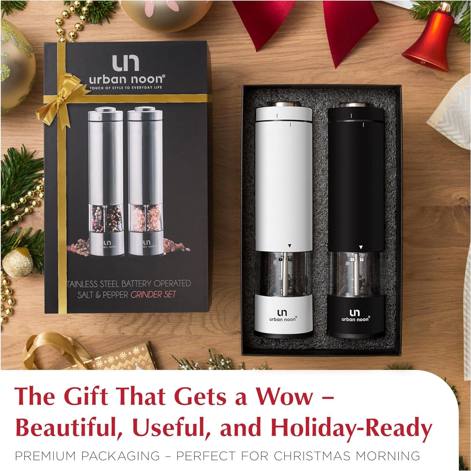 Juego de Molinillos Eléctricos Urban Noon - Acero Inoxidable