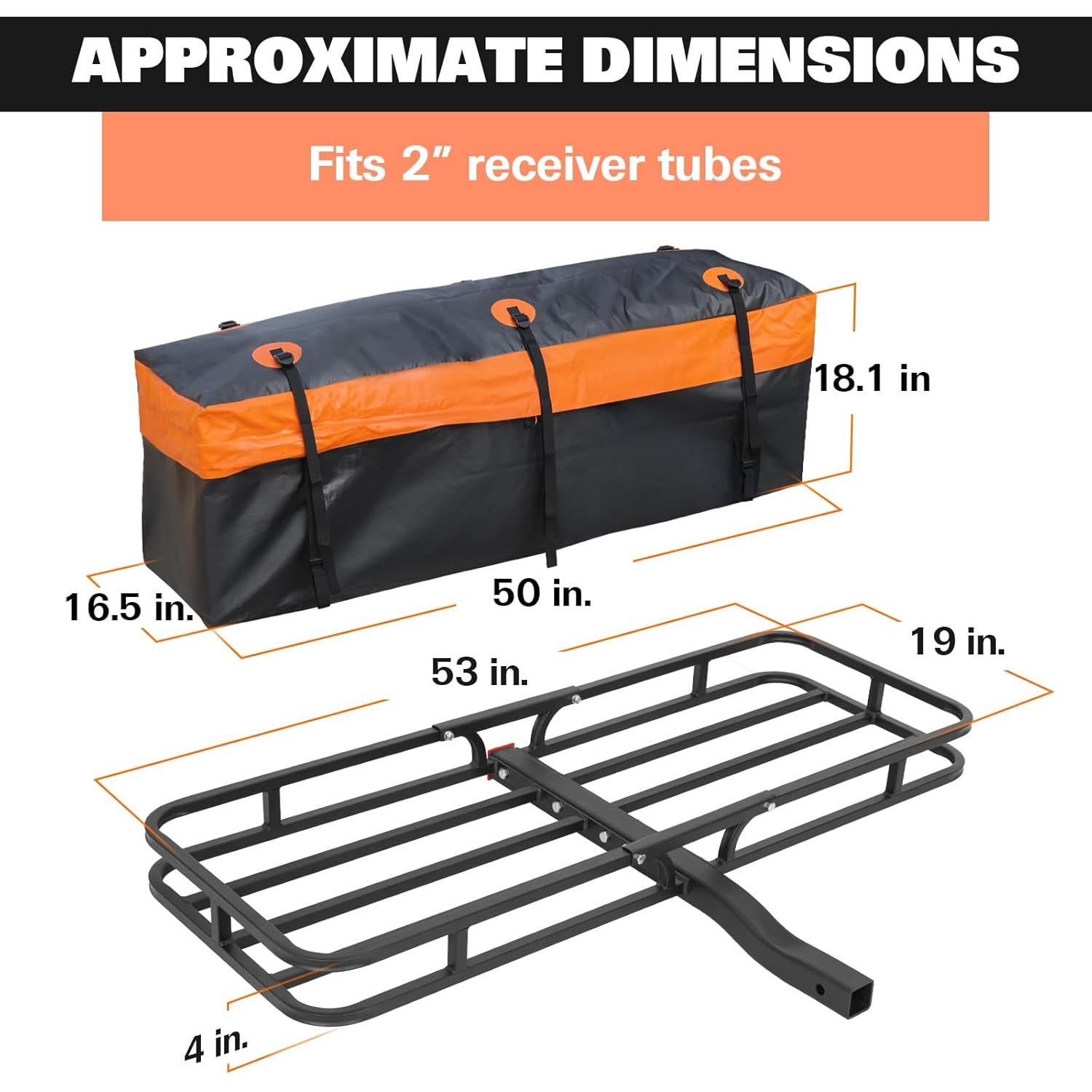 Transportador de Carga WEIZE 135x48cm 227KG con Accesorios