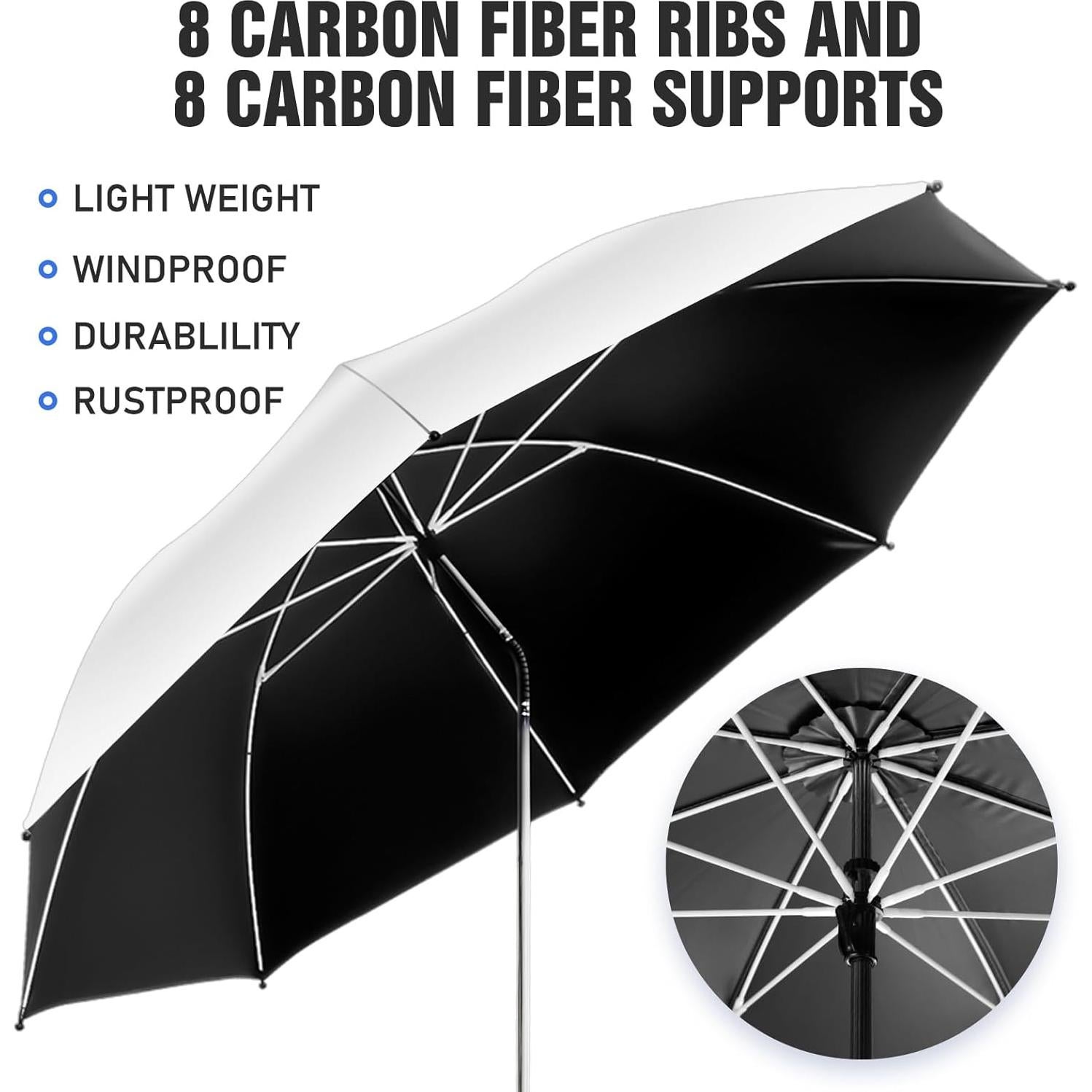 Paquete de 2 Sombrillas Ajustables UPF50+ para Sillas