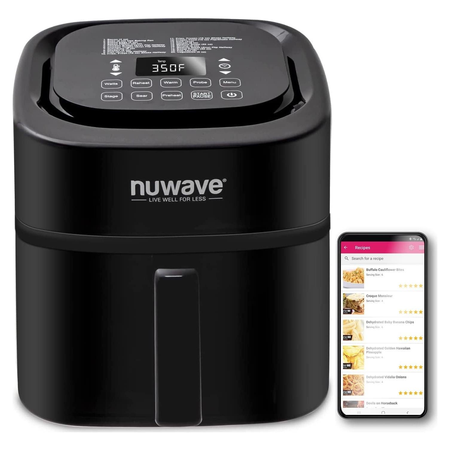 Freidora de Aire Nuwave 8 Qt 1800W con Termómetro Digital