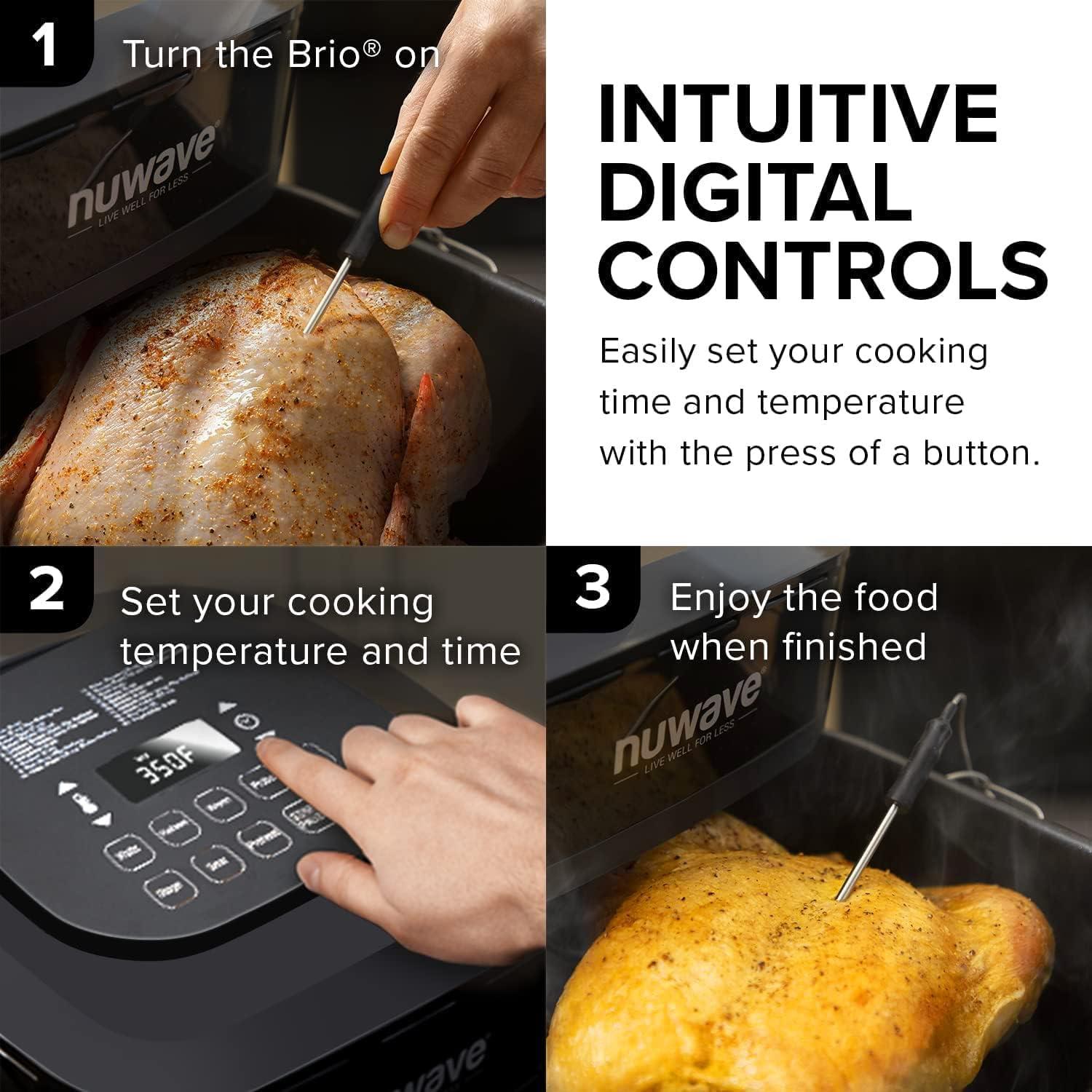 Freidora de Aire Nuwave 8 Qt 1800W con Termómetro Digital