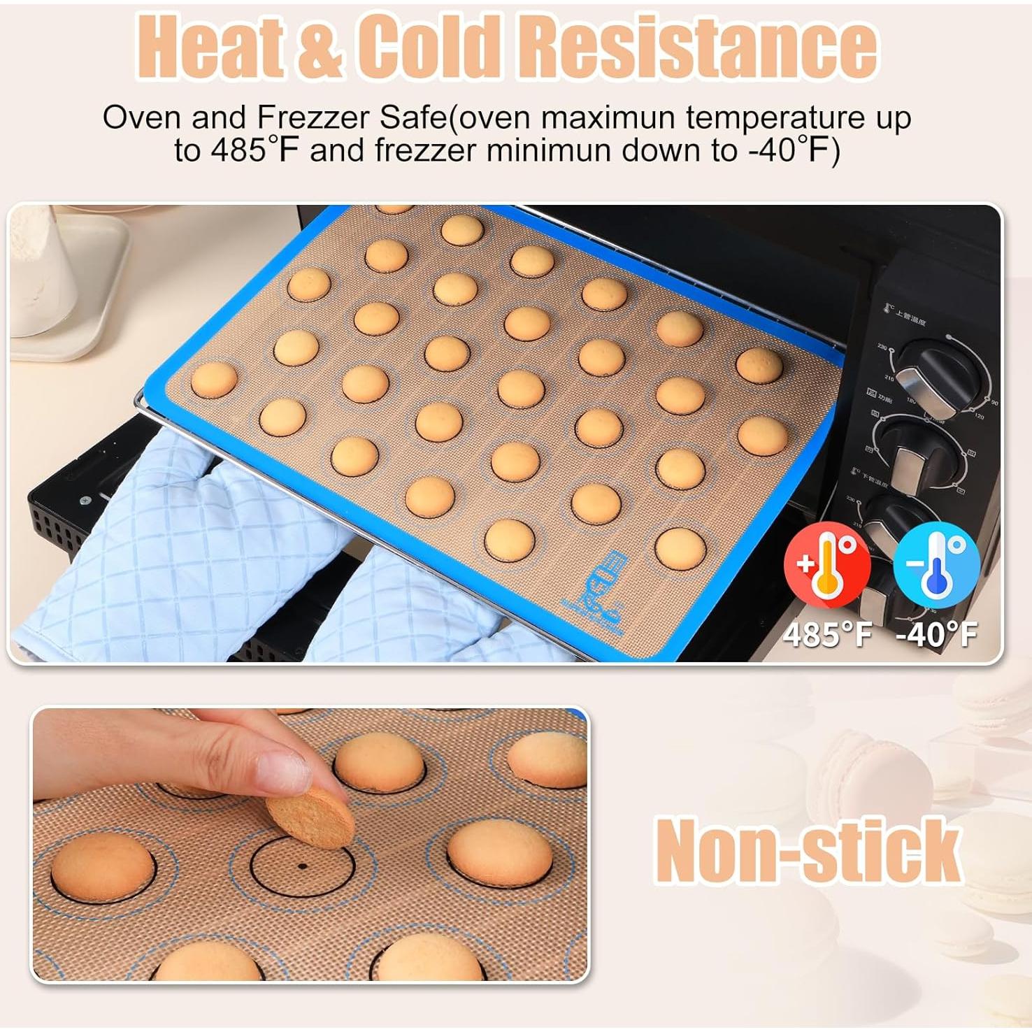 Alfombrilla de Hornear de Silicona Azul Folksy 42x29.5 cm