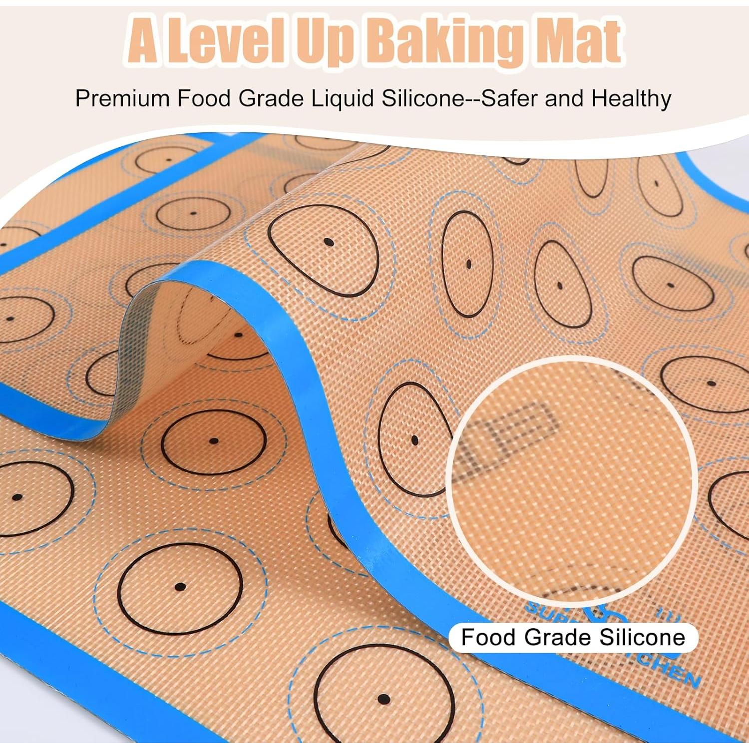 Alfombrilla de Hornear de Silicona Azul Folksy 42x29.5 cm