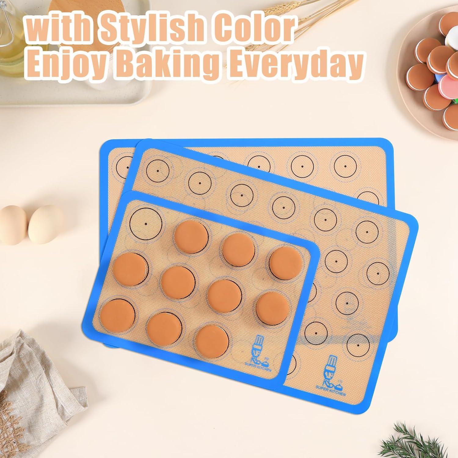 Alfombrilla de Hornear de Silicona Azul Folksy 42x29.5 cm