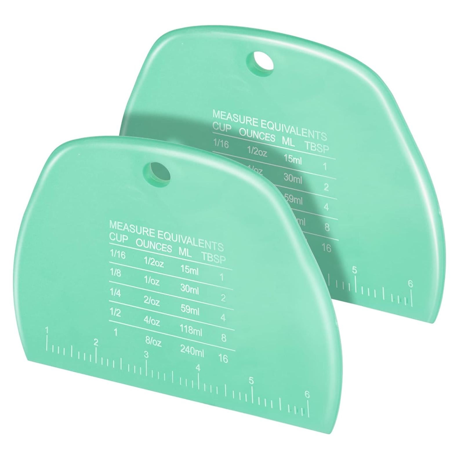 Raspadores de Masa Teenitor 2 Pcs Plástico Verde 15.5x11.4cm