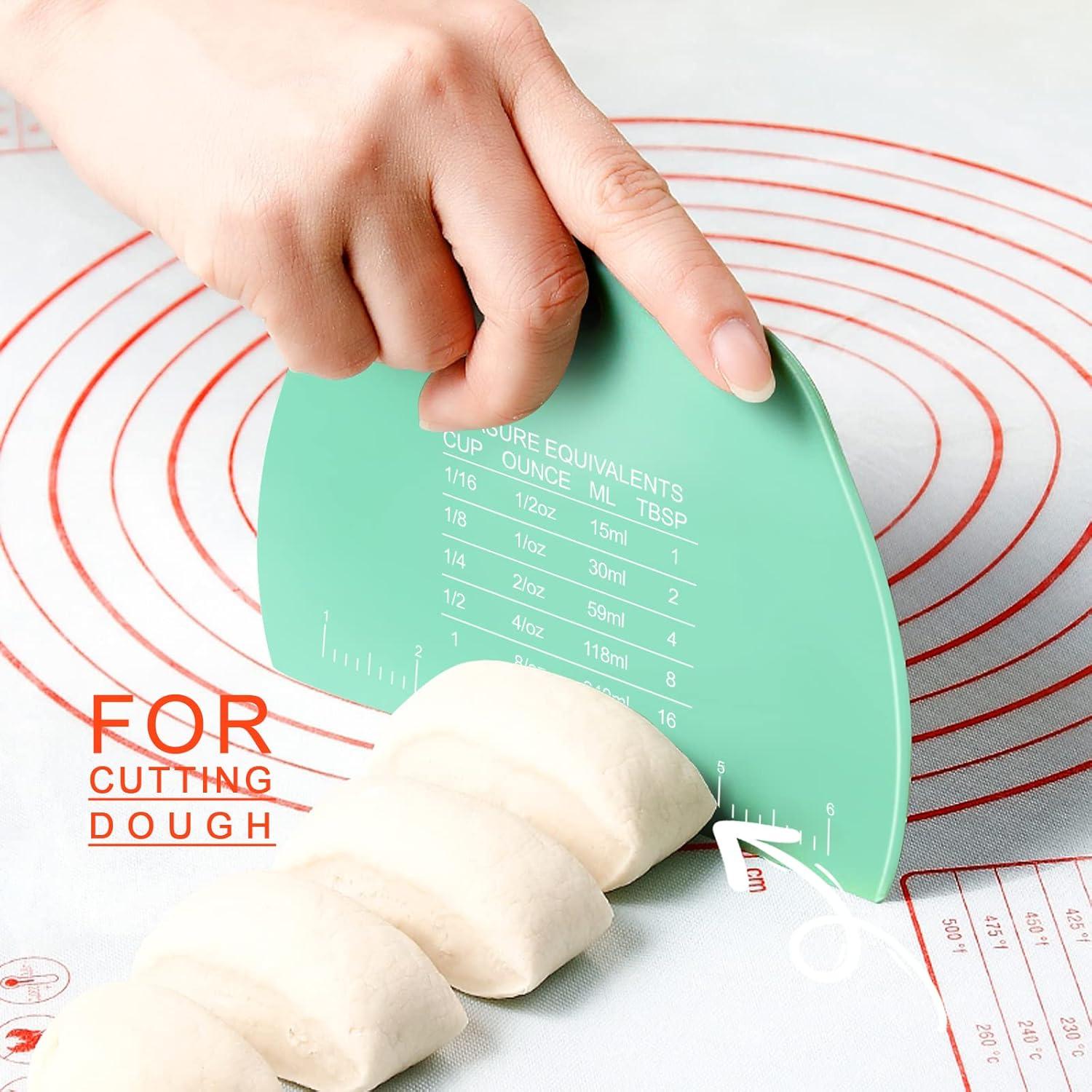 Raspadores de Masa Teenitor 2 Pcs Plástico Verde 15.5x11.4cm