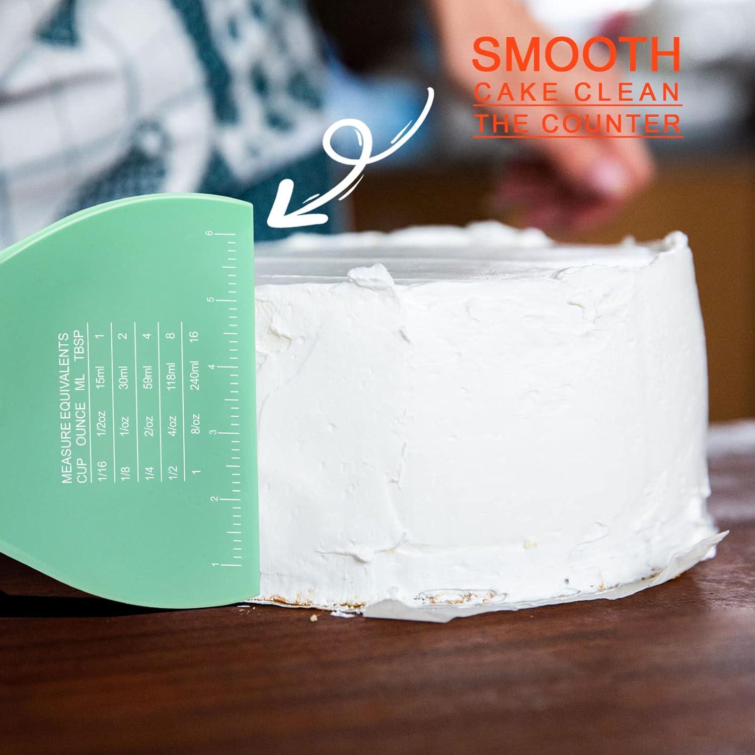 Raspadores de Masa Teenitor 2 Pcs Plástico Verde 15.5x11.4cm