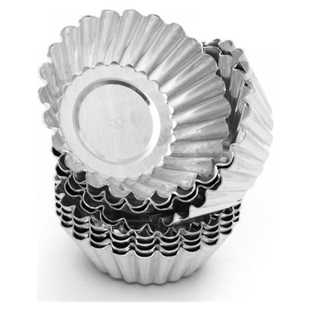 Molde Redondo Antiadherente Miecux para Tartas de Huevo 7 cm