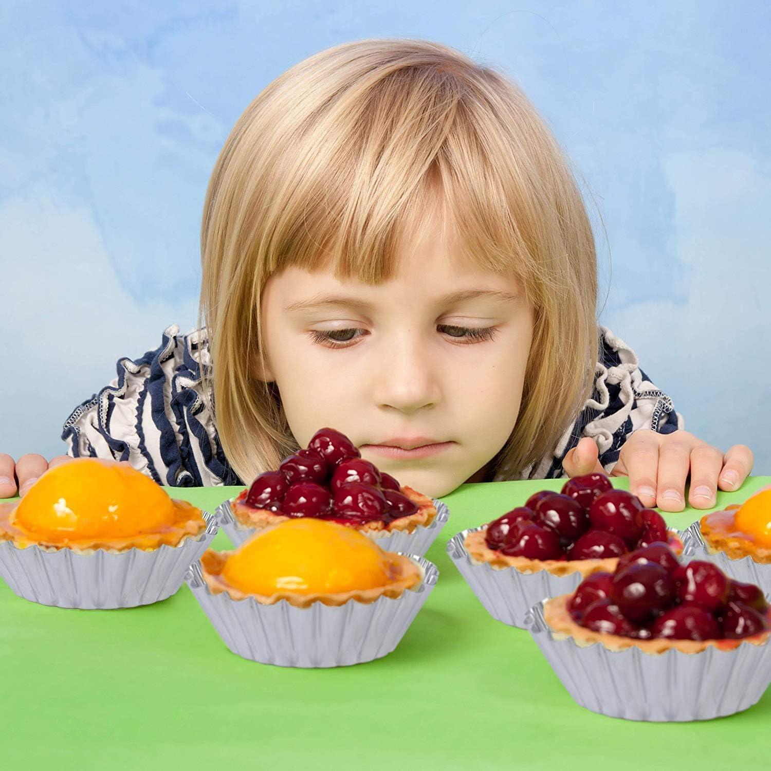 Molde Redondo Antiadherente Miecux para Tartas de Huevo 7 cm