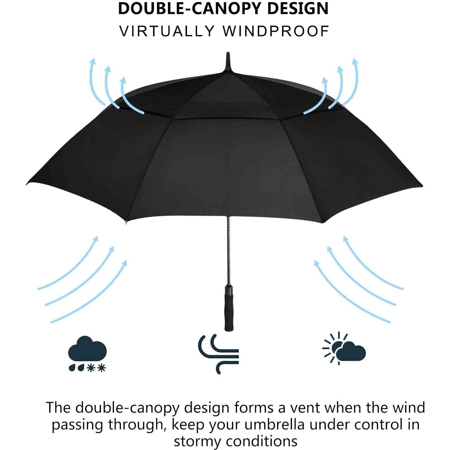 Paraguas de Golf MRTLLOA Automático 157 cm Doble Dosel