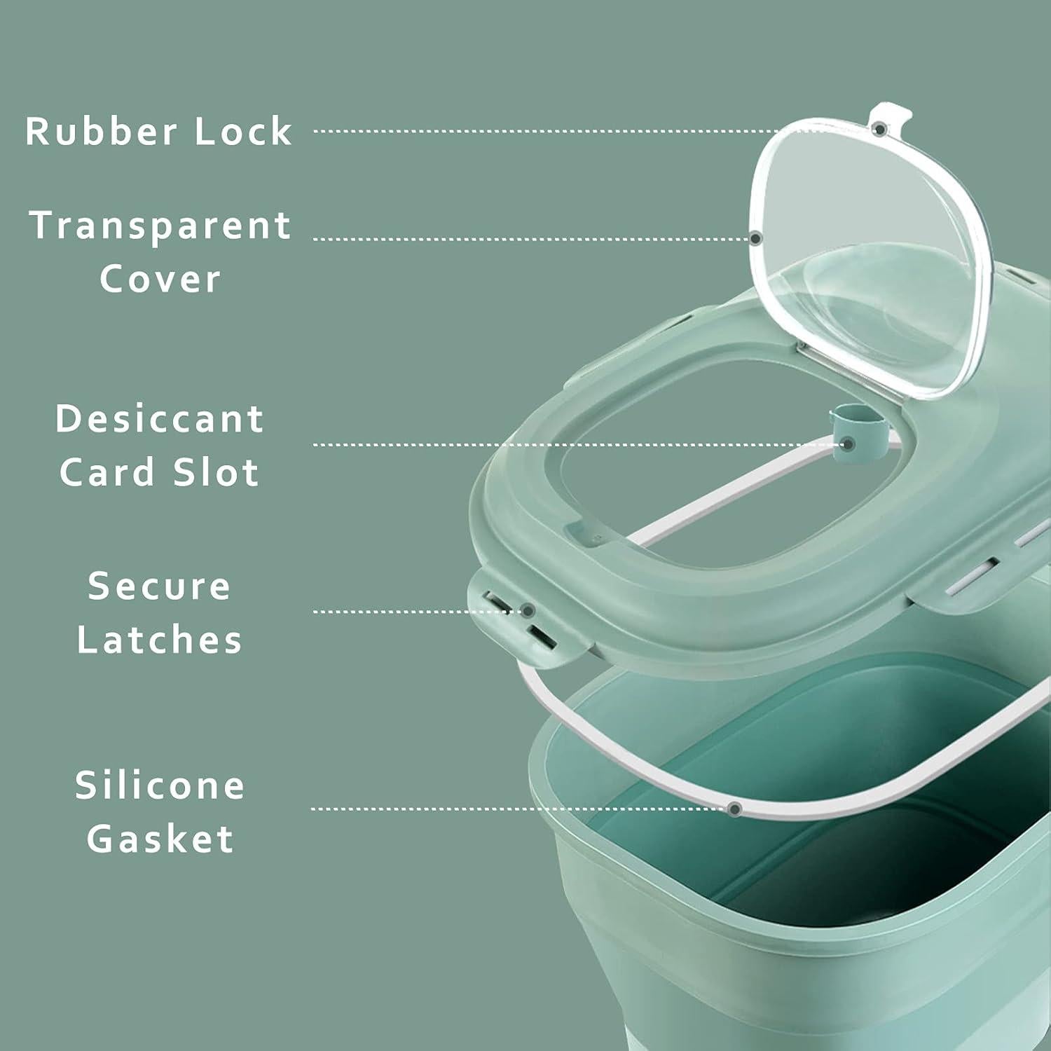 Contenedor de Almacenamiento de Alimentos Gropecan 25L Hermético