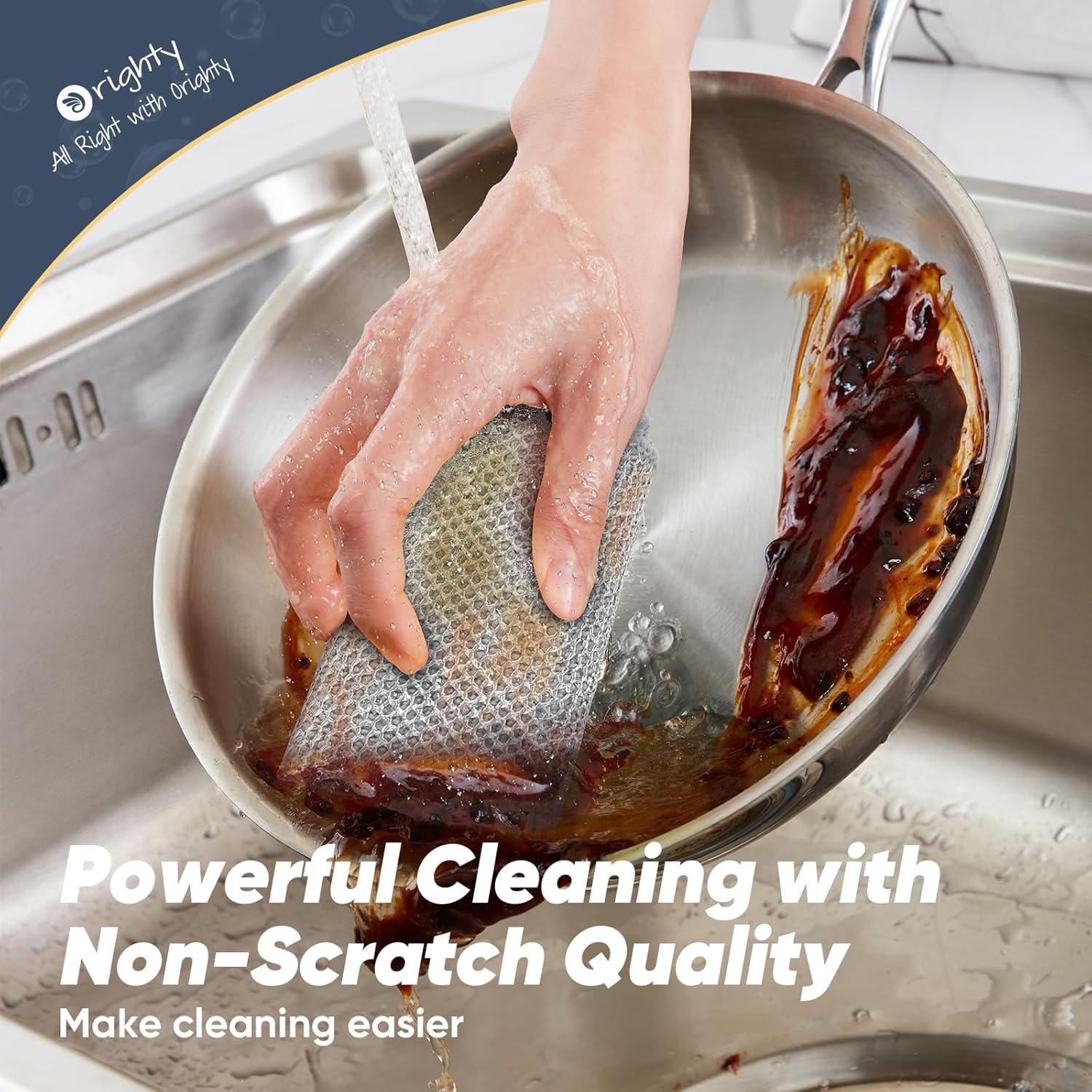 Paños de Cocina Orighty 12 Pcs Microfibra 20x18 cm Gris