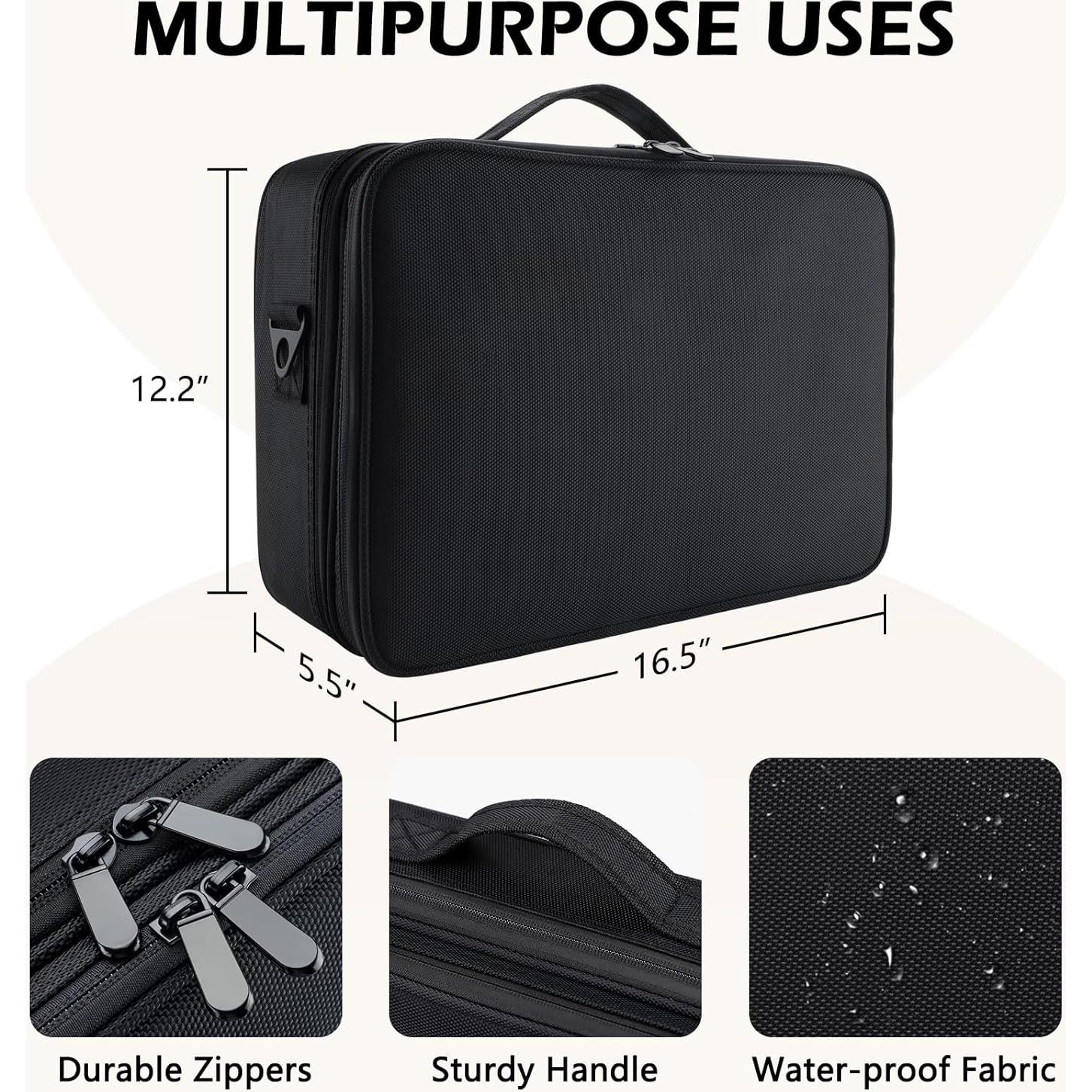 Estuche de Maquillaje GZCZ Grande Negro 42 x 29 x 14 cm