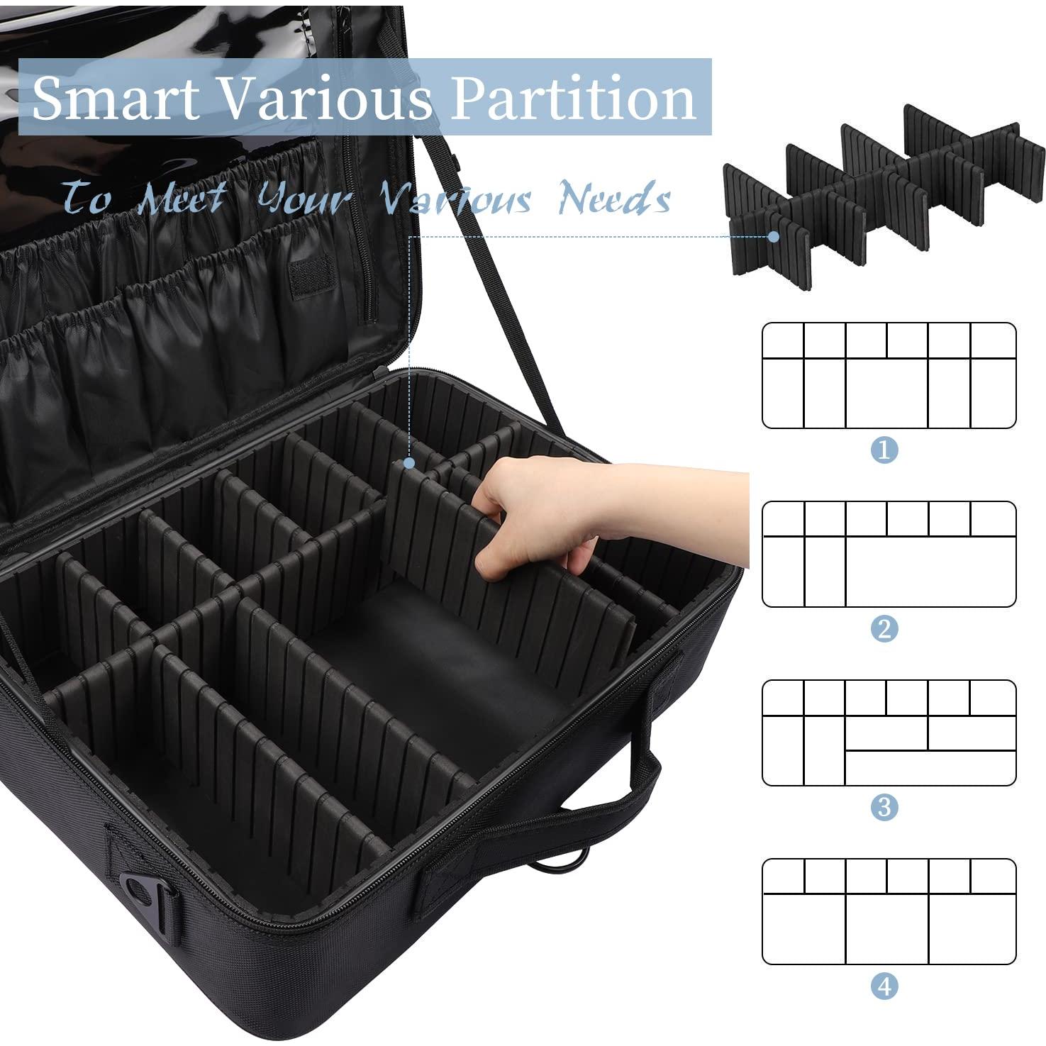 Estuche de Maquillaje GZCZ Grande Negro 42 x 29 x 14 cm