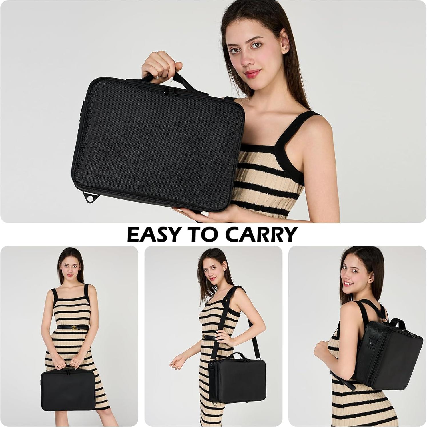 Estuche de Maquillaje GZCZ Grande Negro 42 x 29 x 14 cm