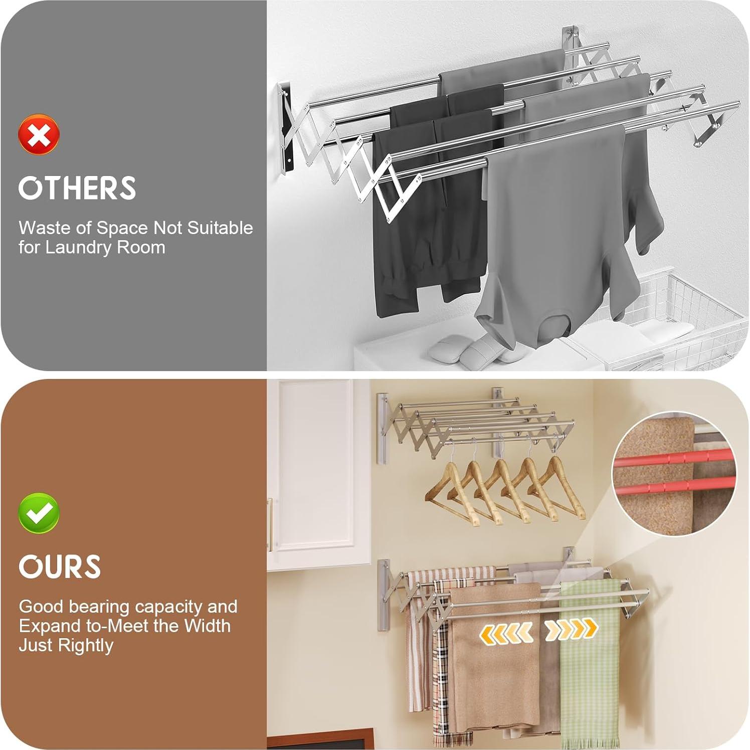 Estante de Secado de Ropa Plegable X-cosrack 8 Varillas Aluminio