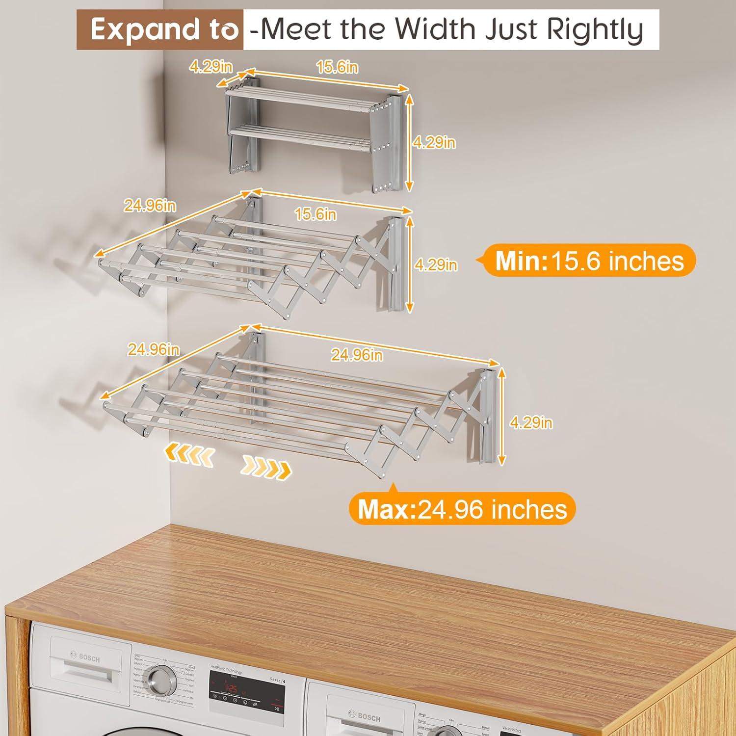 Estante de Secado de Ropa Plegable X-cosrack 8 Varillas Aluminio