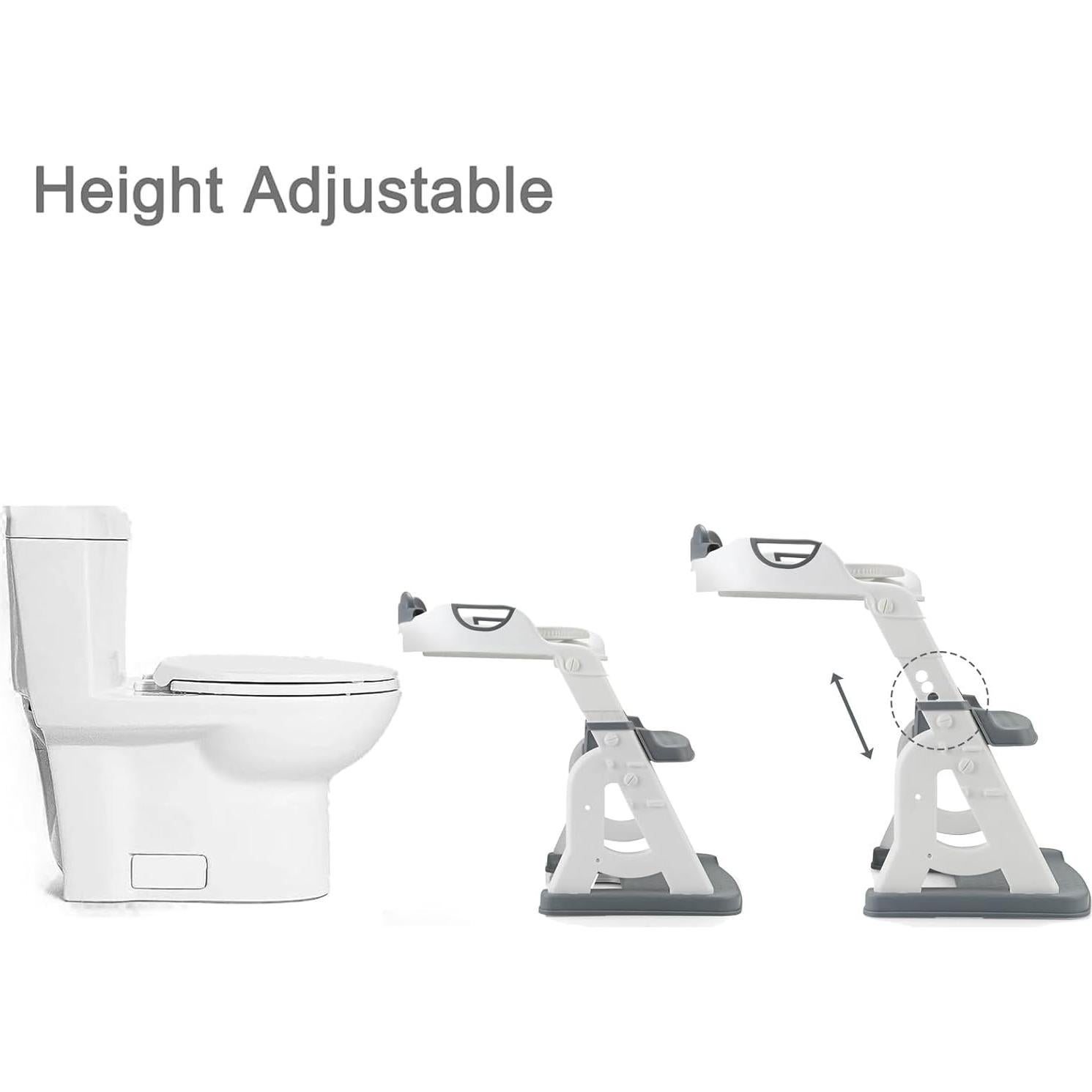 Asiento de Entrenamiento para Baño PandaEar Gris con Escalera