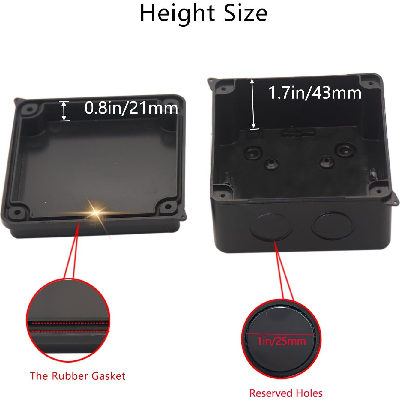 Caja de Conexiones Impermeable IP65 LuSumtly 100x100x70mm