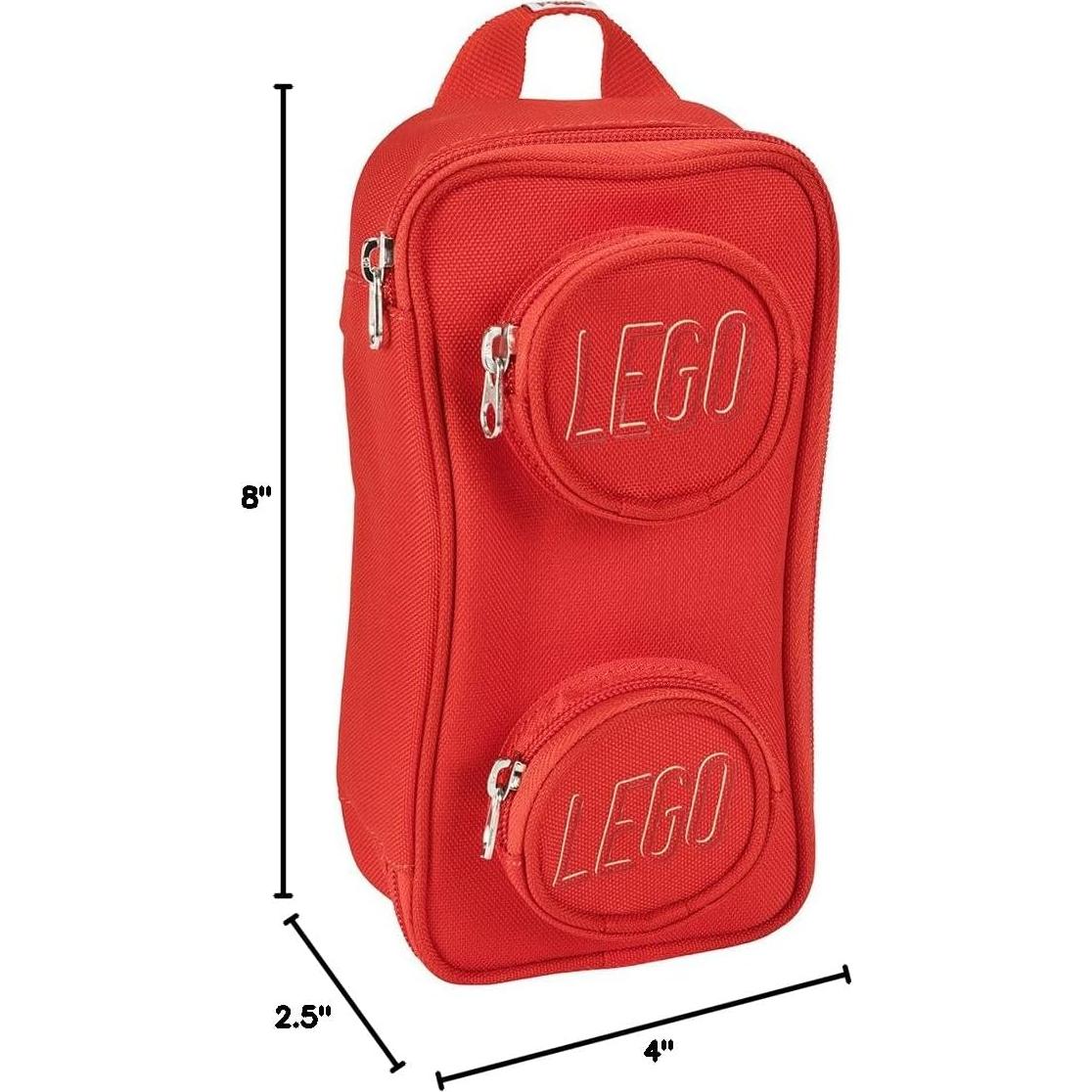 Funda de Ladrillos LEGO Rojo 20x10x6 cm para útiles