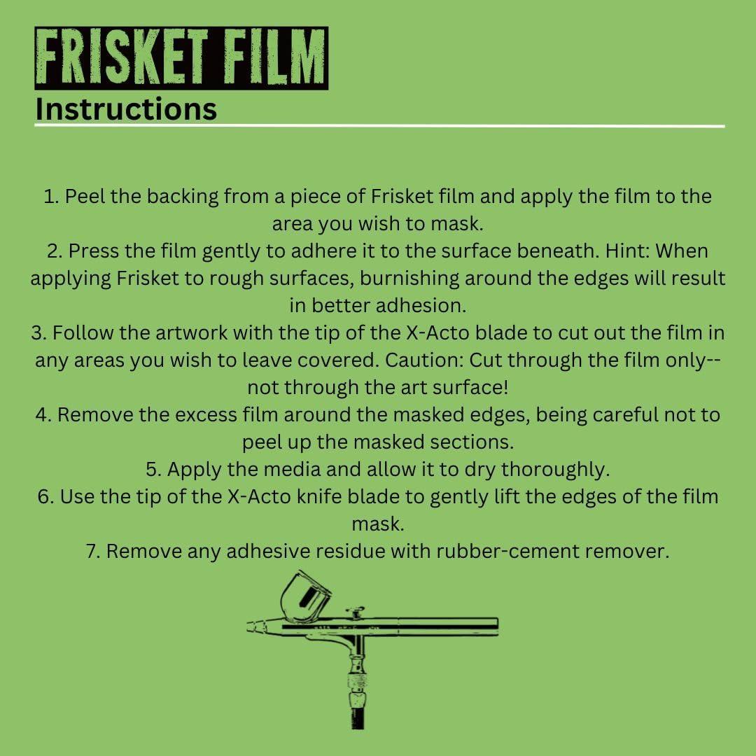 Película Frisket Mate Grafix 22.86cm x 30.48cm Paquete de 6