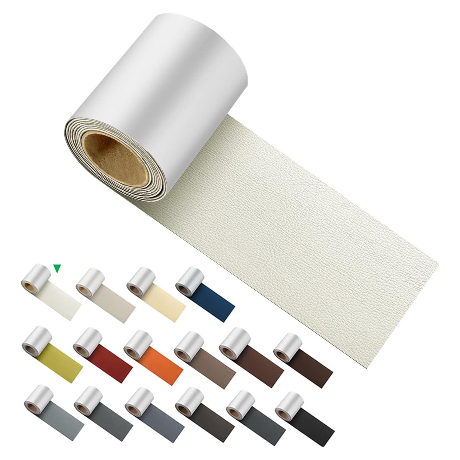 Parche autoadhesivo de cuero ILOFRI 7.62x152.4 cm Beige