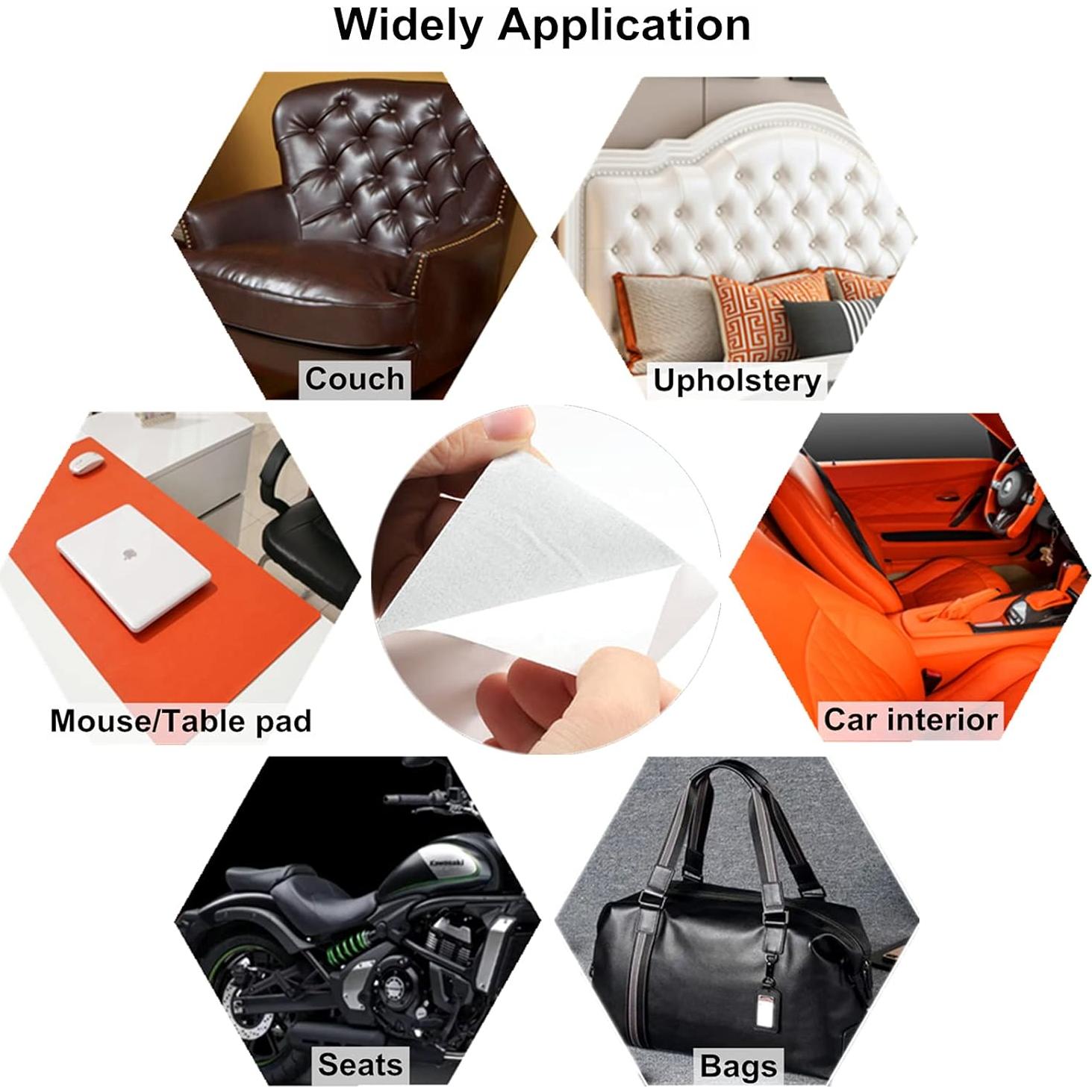 Parche autoadhesivo de cuero ILOFRI 7.62x152.4 cm Beige