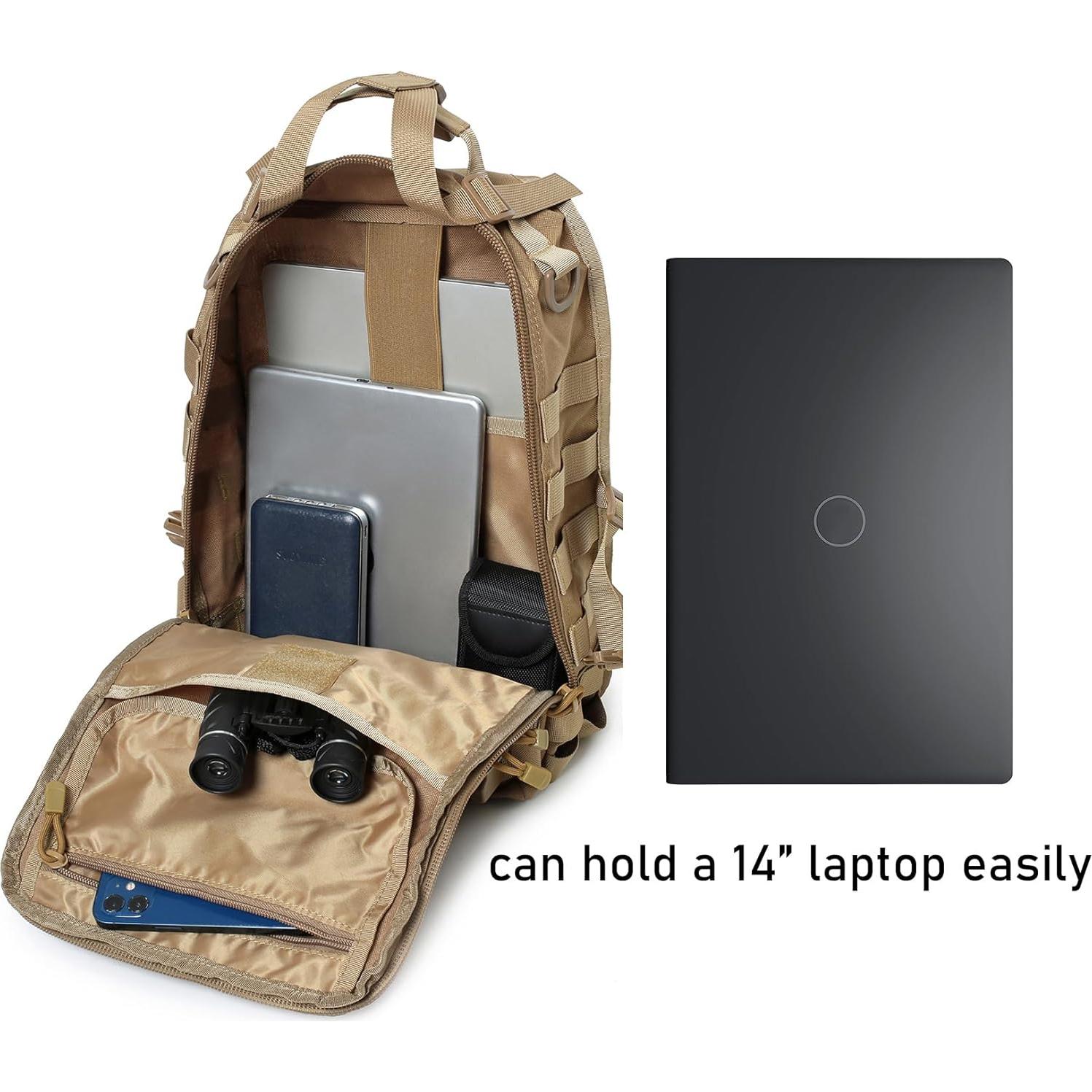 Mochila Bandolera Táctica Lemubeane EDC 28L Negro