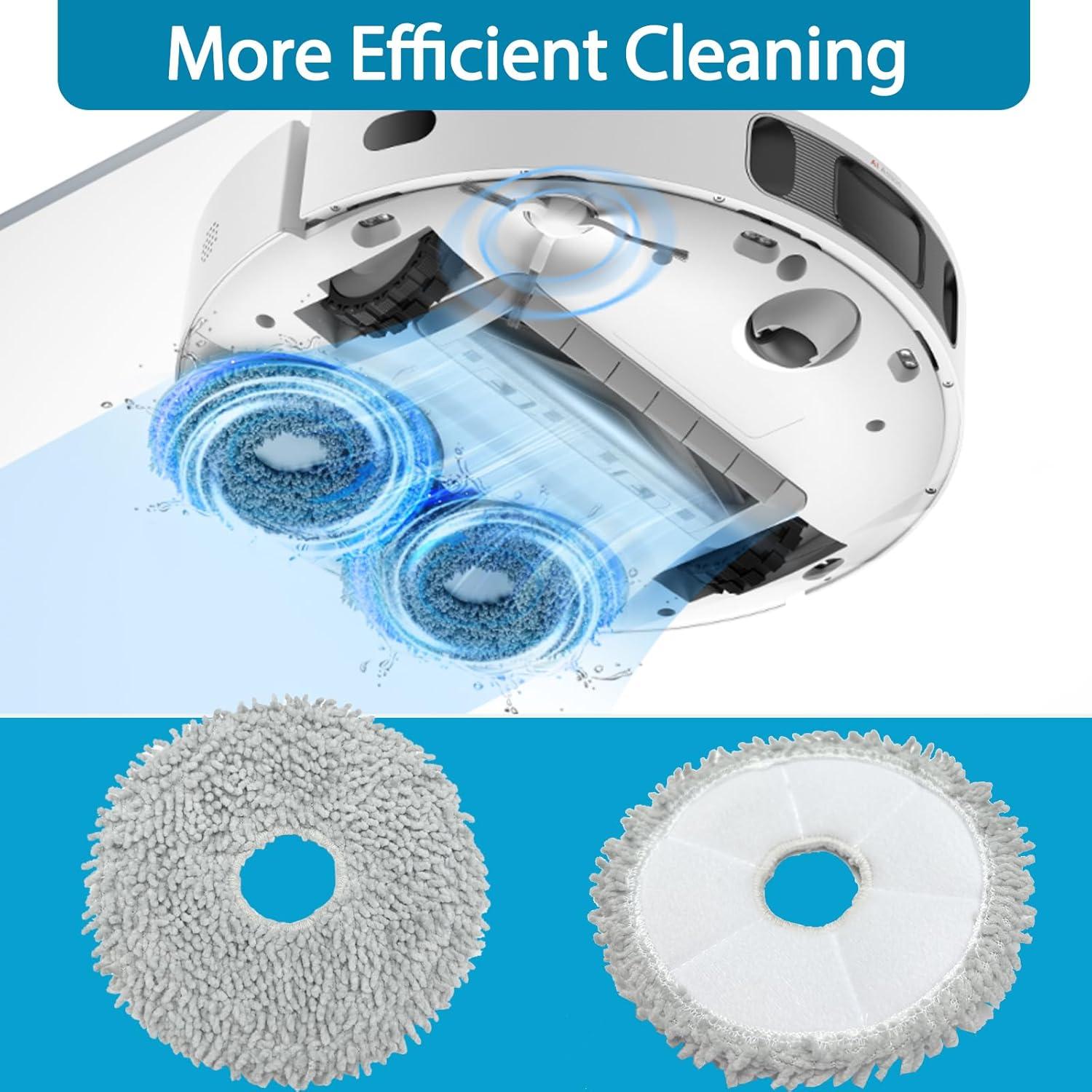 Paquete de 6 Mopas Reemplazo KGC para Aspiradora Robot Dreame