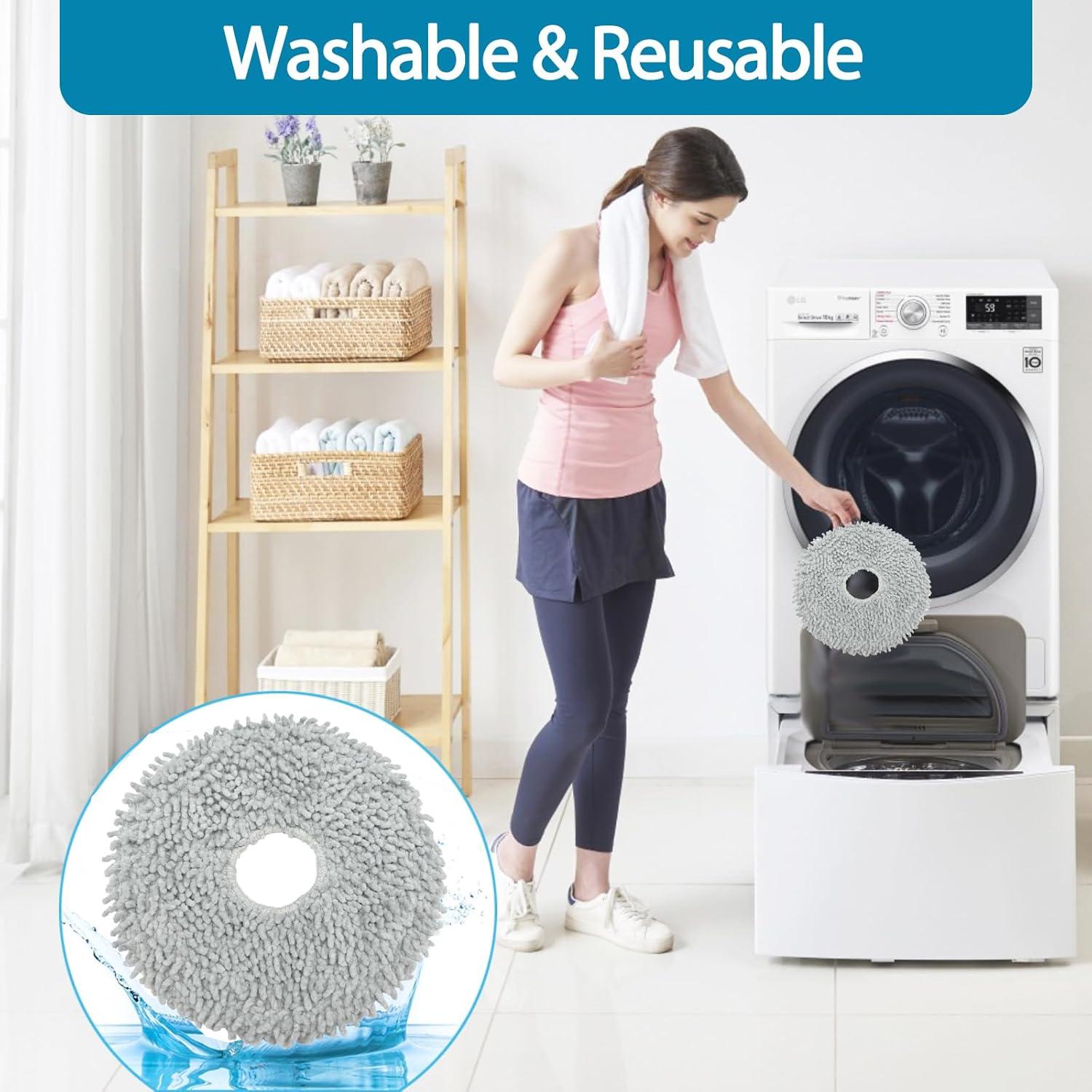 Paquete de 6 Mopas Reemplazo KGC para Aspiradora Robot Dreame