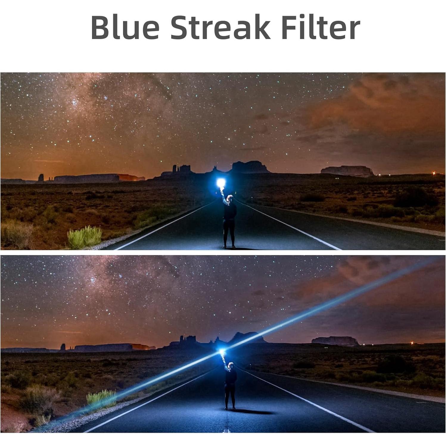 Filtro de lente anamórfico Blue Streak 49mm GREEN.L