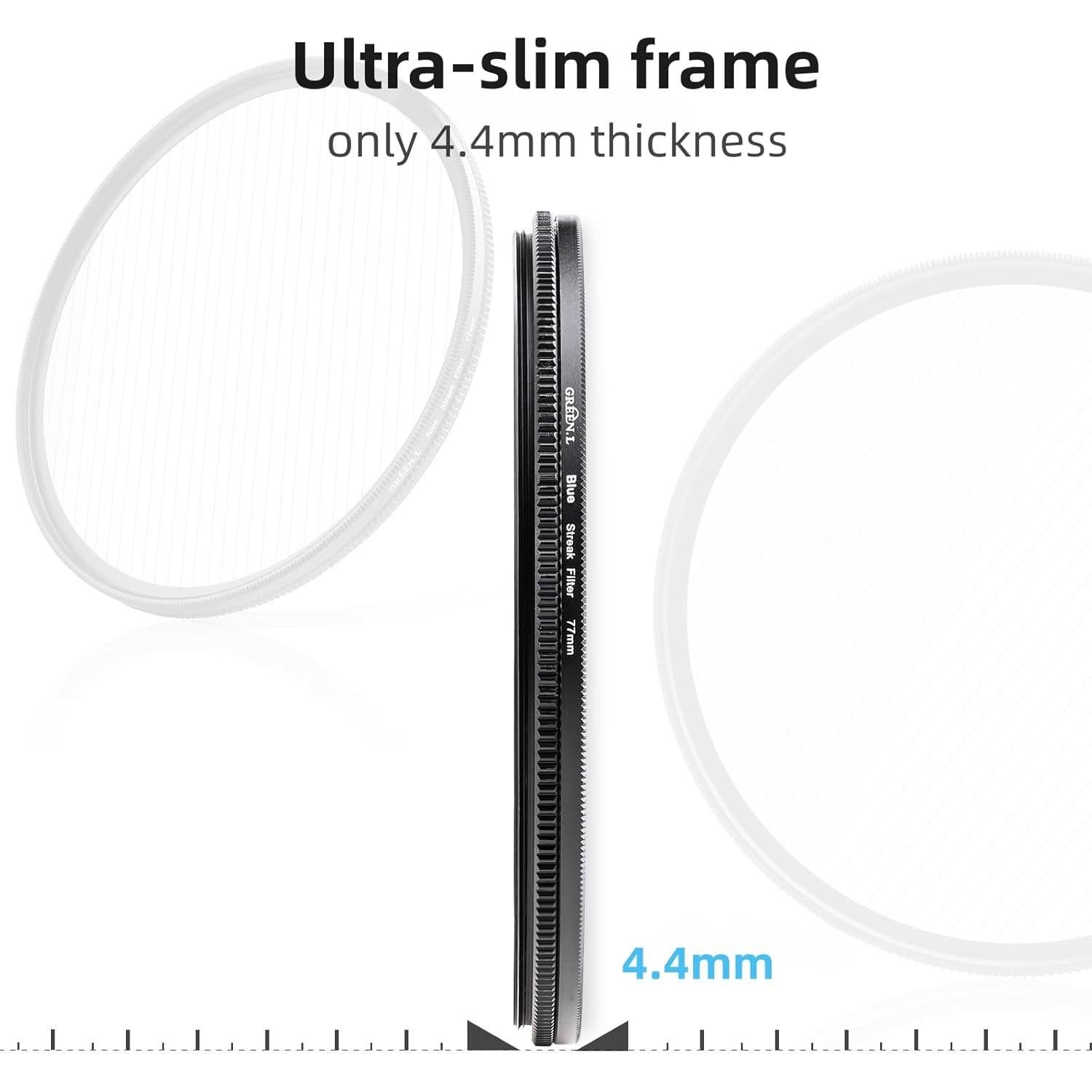 Filtro de lente anamórfico Blue Streak 49mm GREEN.L