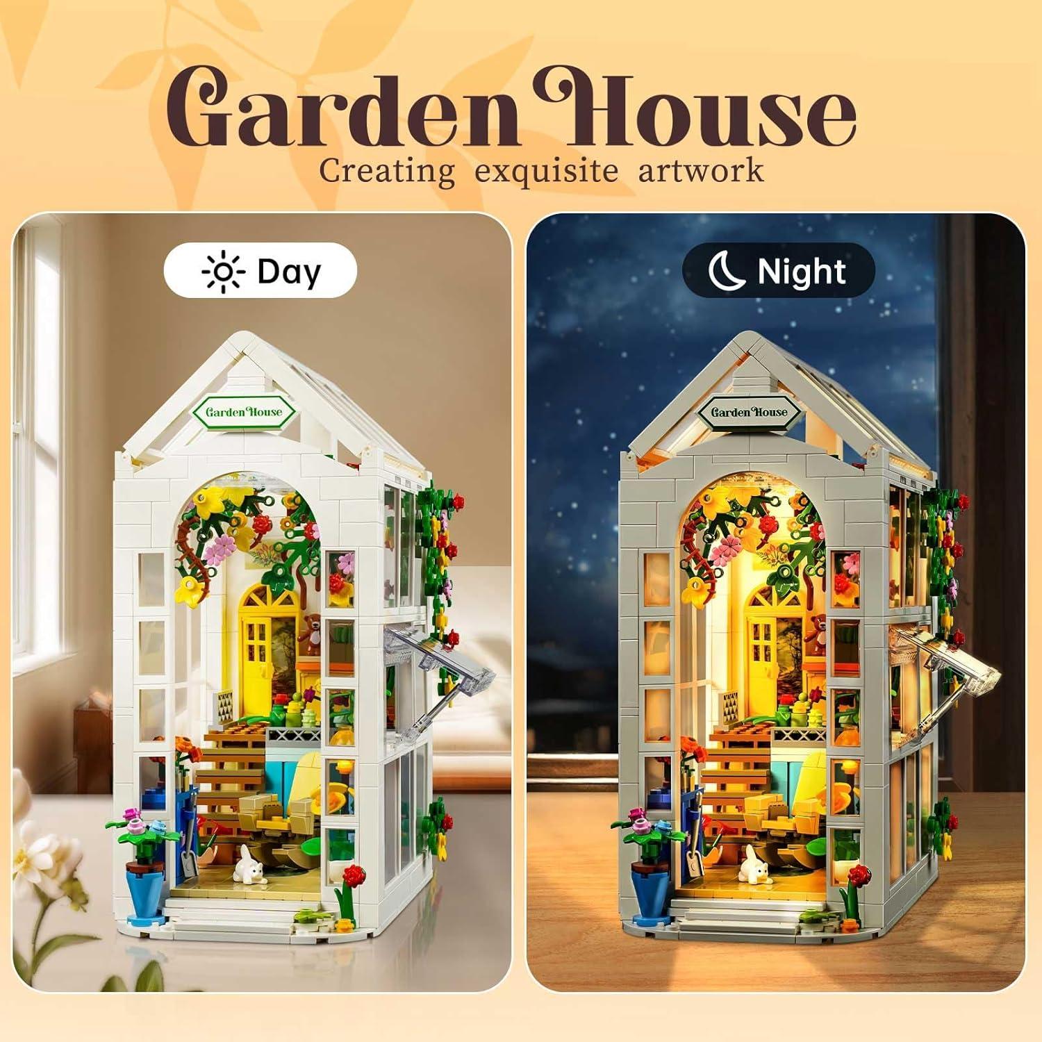 Juego de Construcción Casa de Flores IVVTNHZ 699 Piezas LED