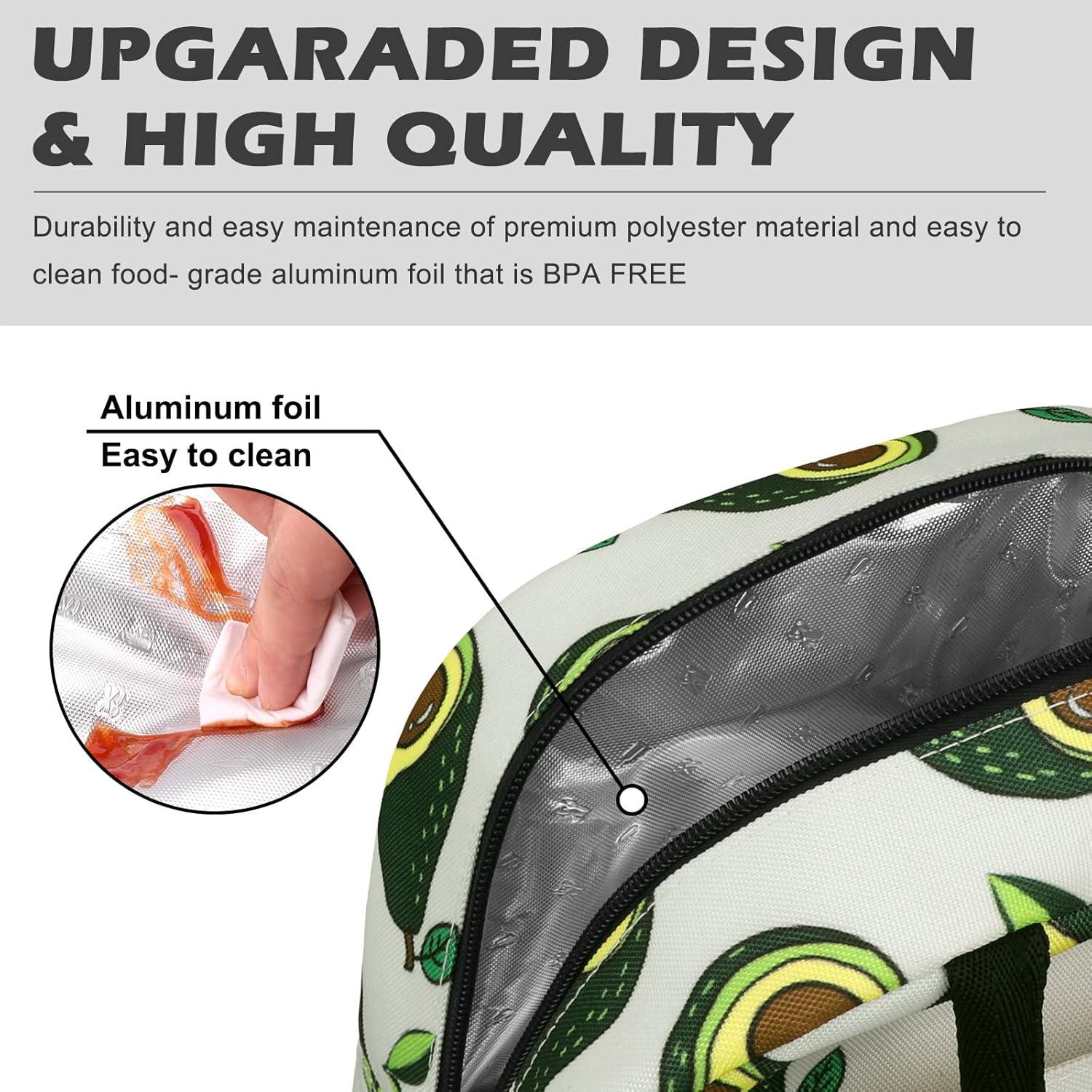 Bolsa de Almuerzo Aislada BALORAY Aguacate 9L para Adultos