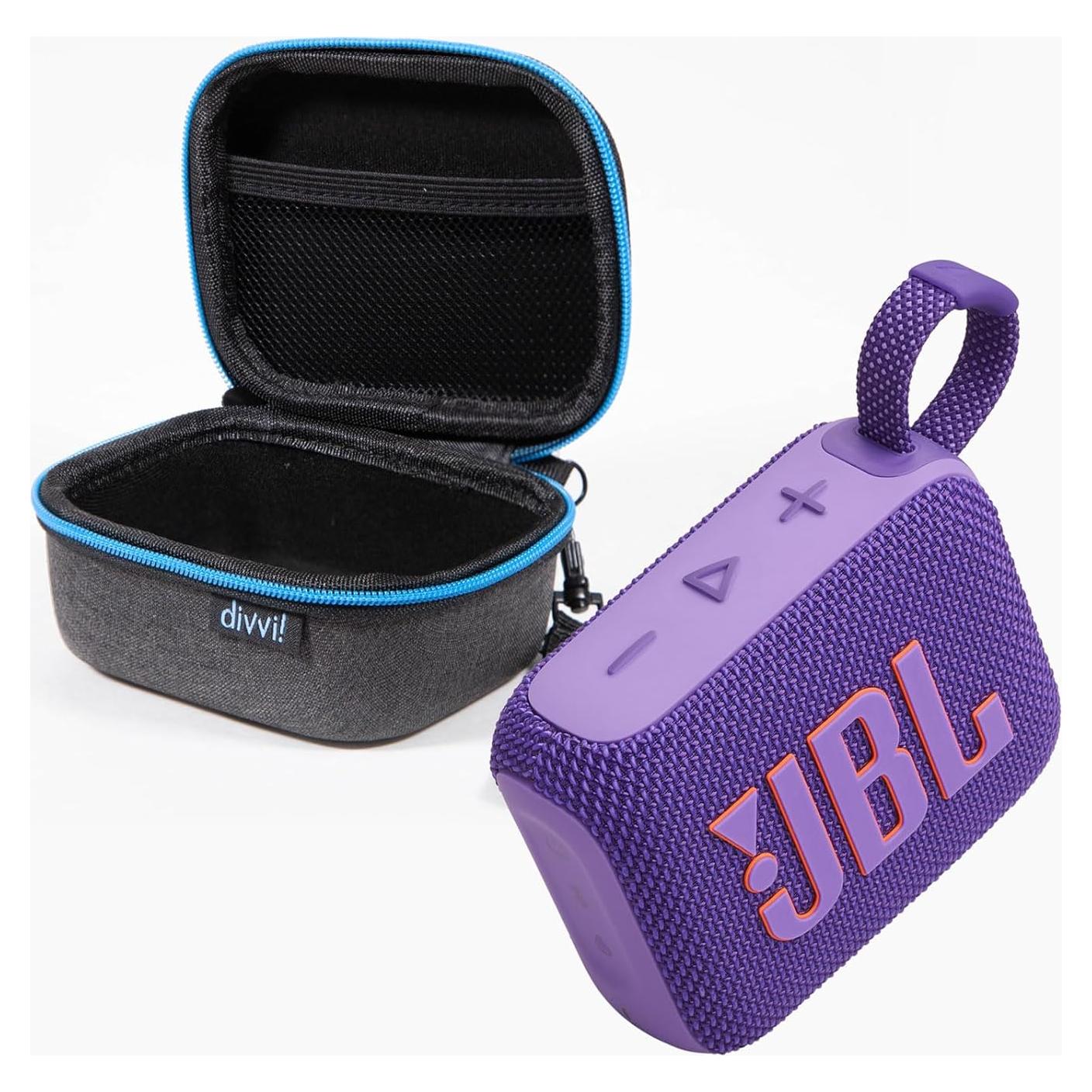 Altavoz Bluetooth JBL GO 4 Portátil + Funda Divvi GO - Púrpura
