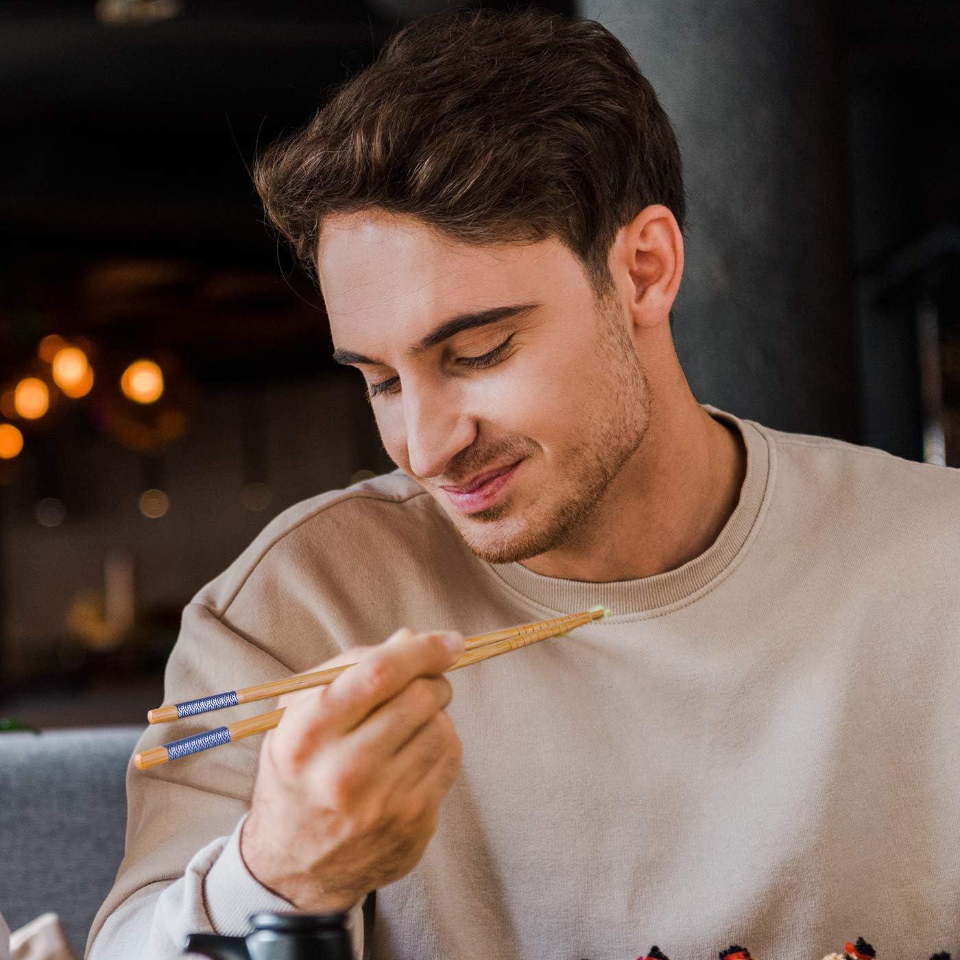 Palillos de Bambú Reutilizables Antner 22.5 cm Estilo Japonés